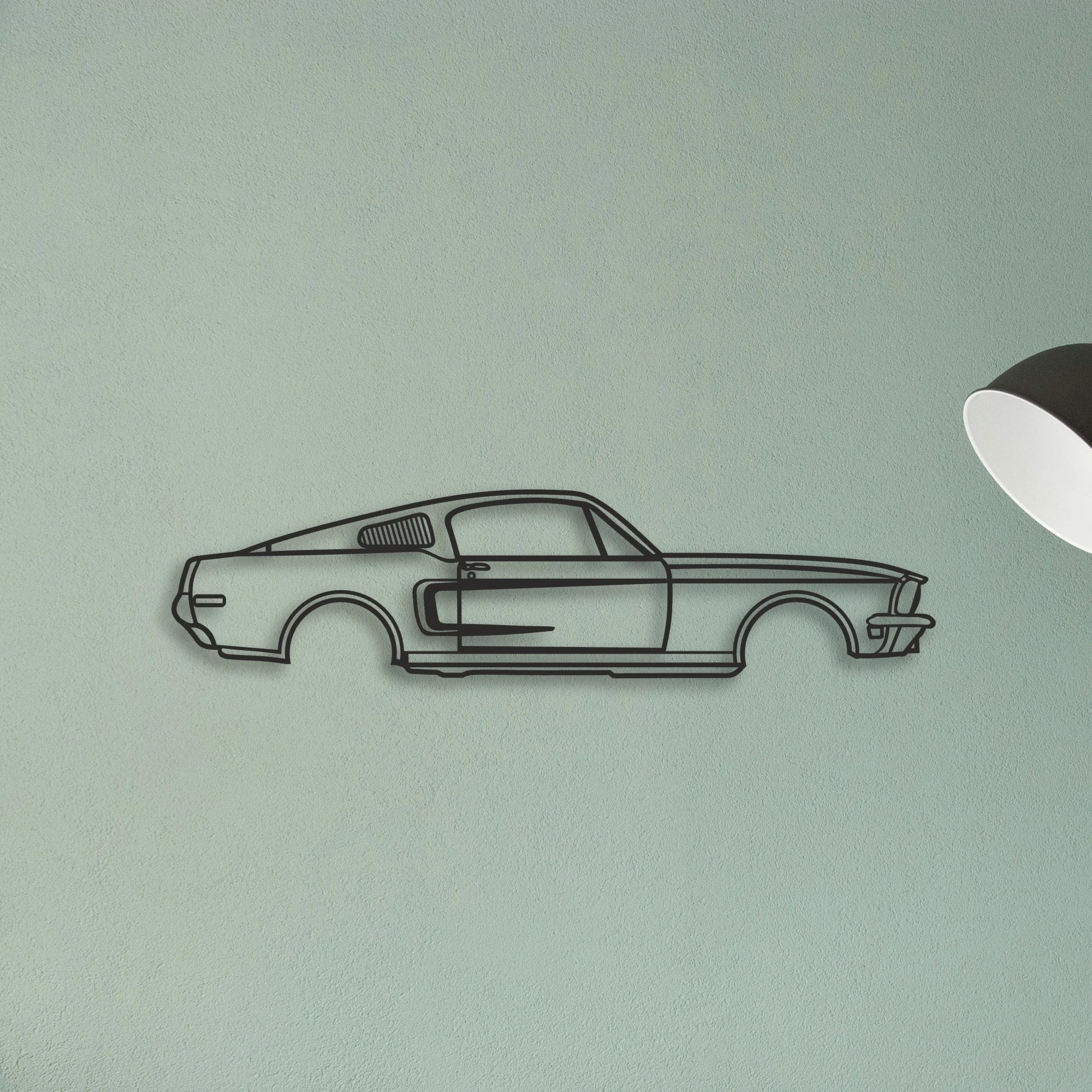 MUSTANG GT390 Classic Silhouette Metal Wall Art - Tinvibe