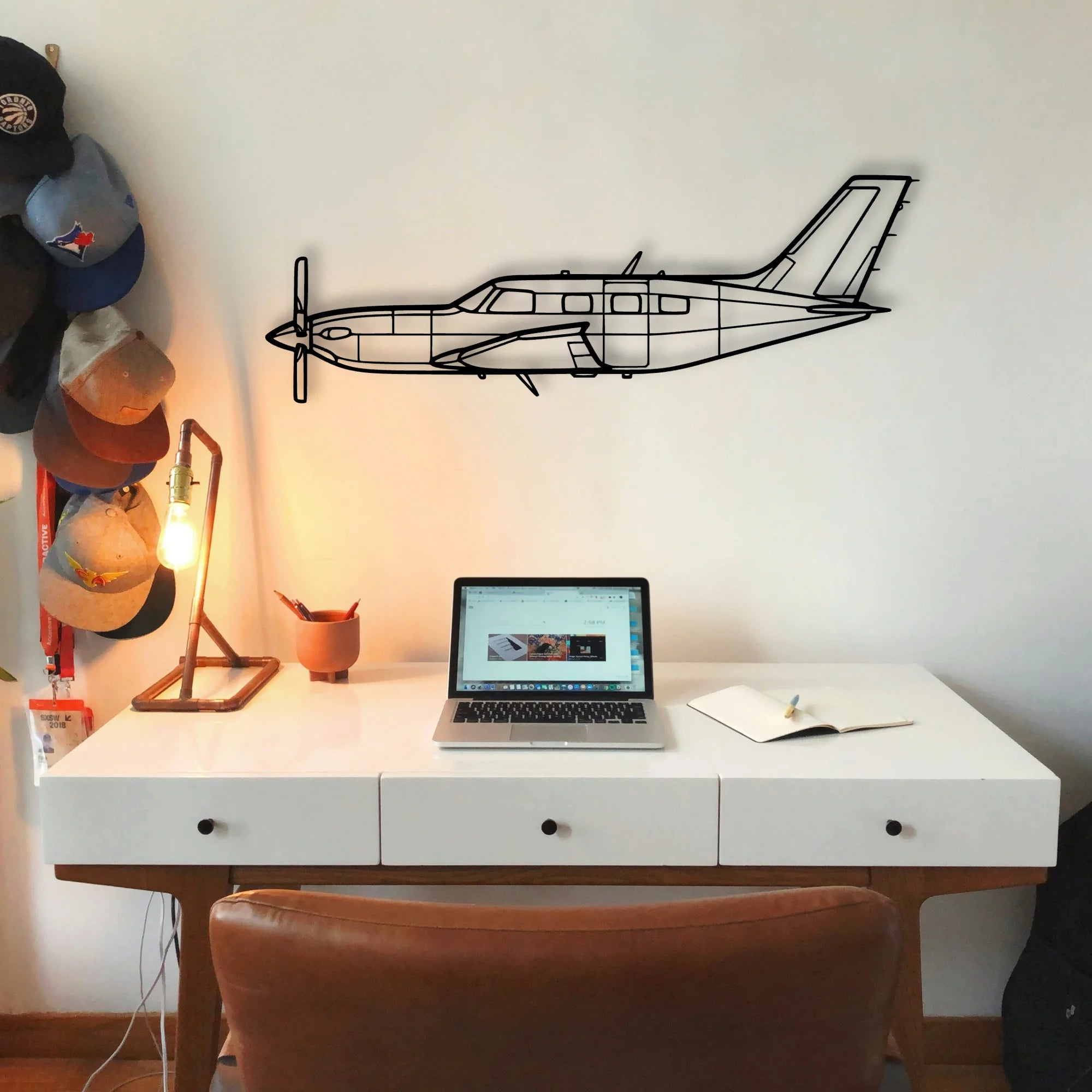 108 2 2 Classic Aircraft Silhouette Metal Wall Art - Tinvibe