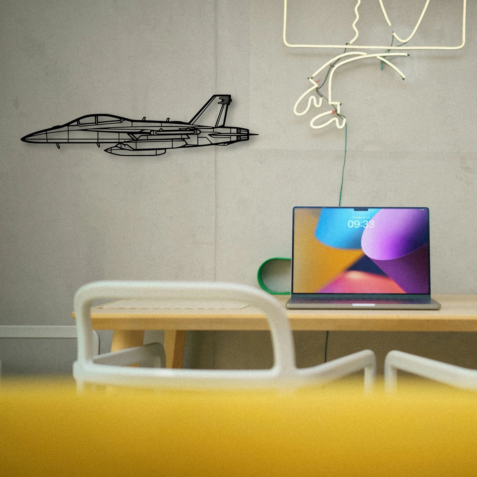 108 2 5 Classic Aircraft Silhouette Metal Wall Art - Tinvibe