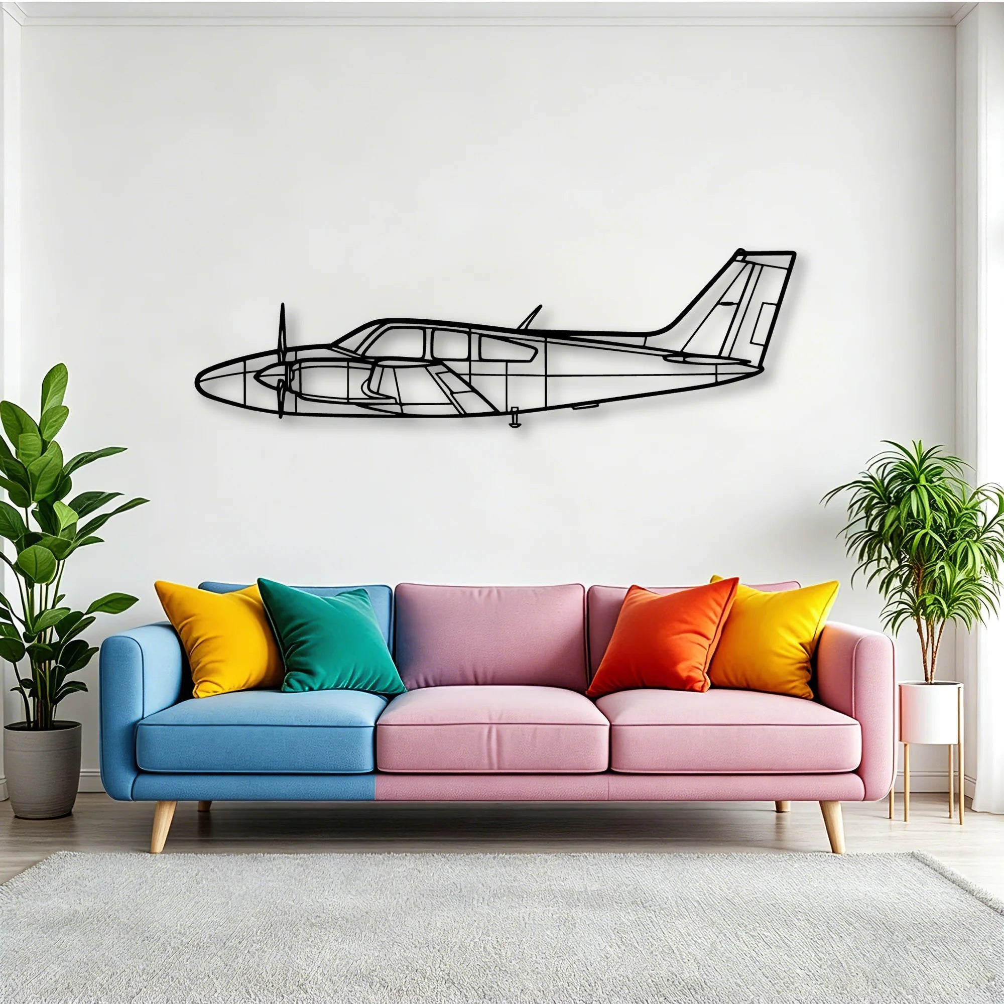150 Classic Aircraft Silhouette Metal Wall Art - Tinvibe