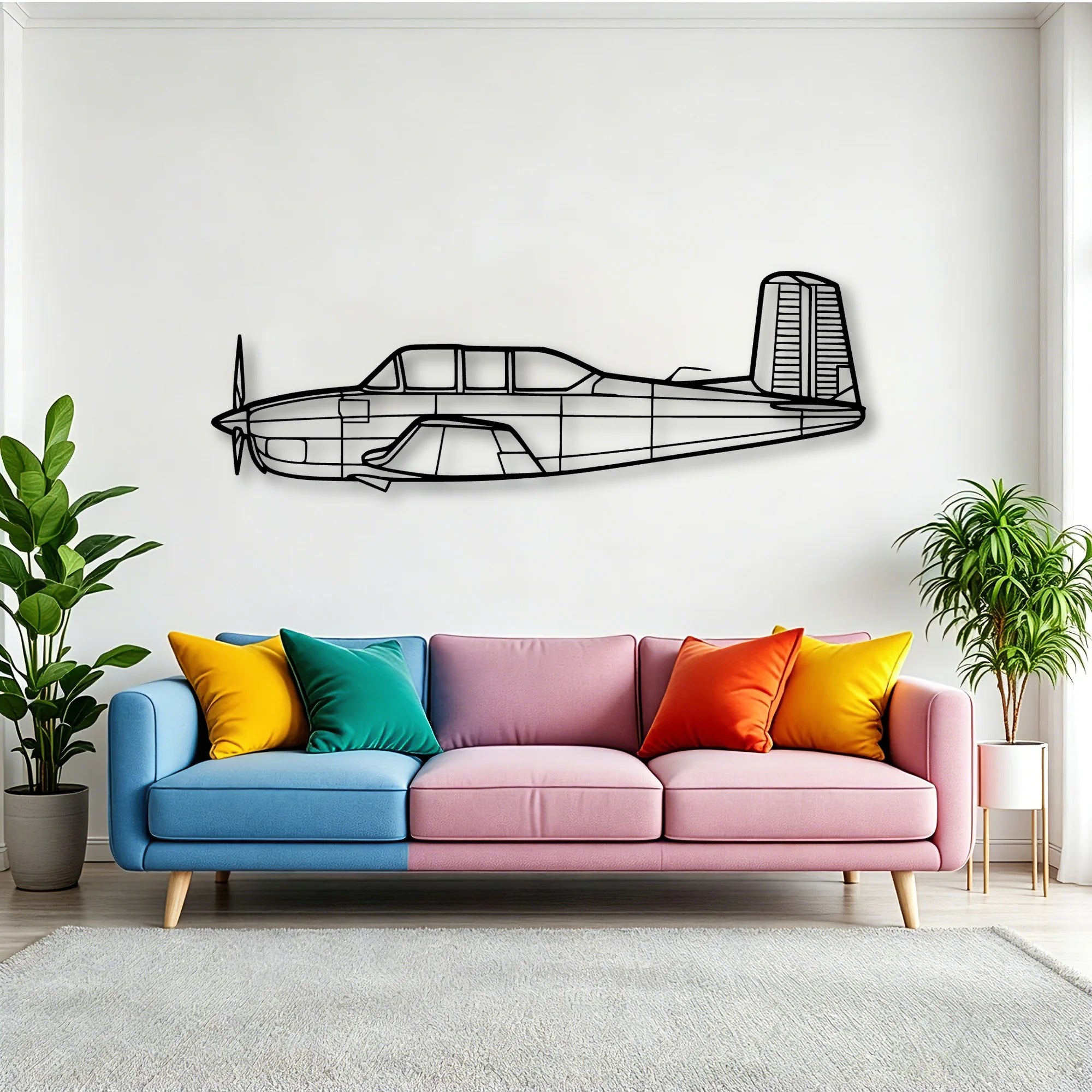 170B 3 Classic Aircraft Silhouette Metal Wall Art - Tinvibe