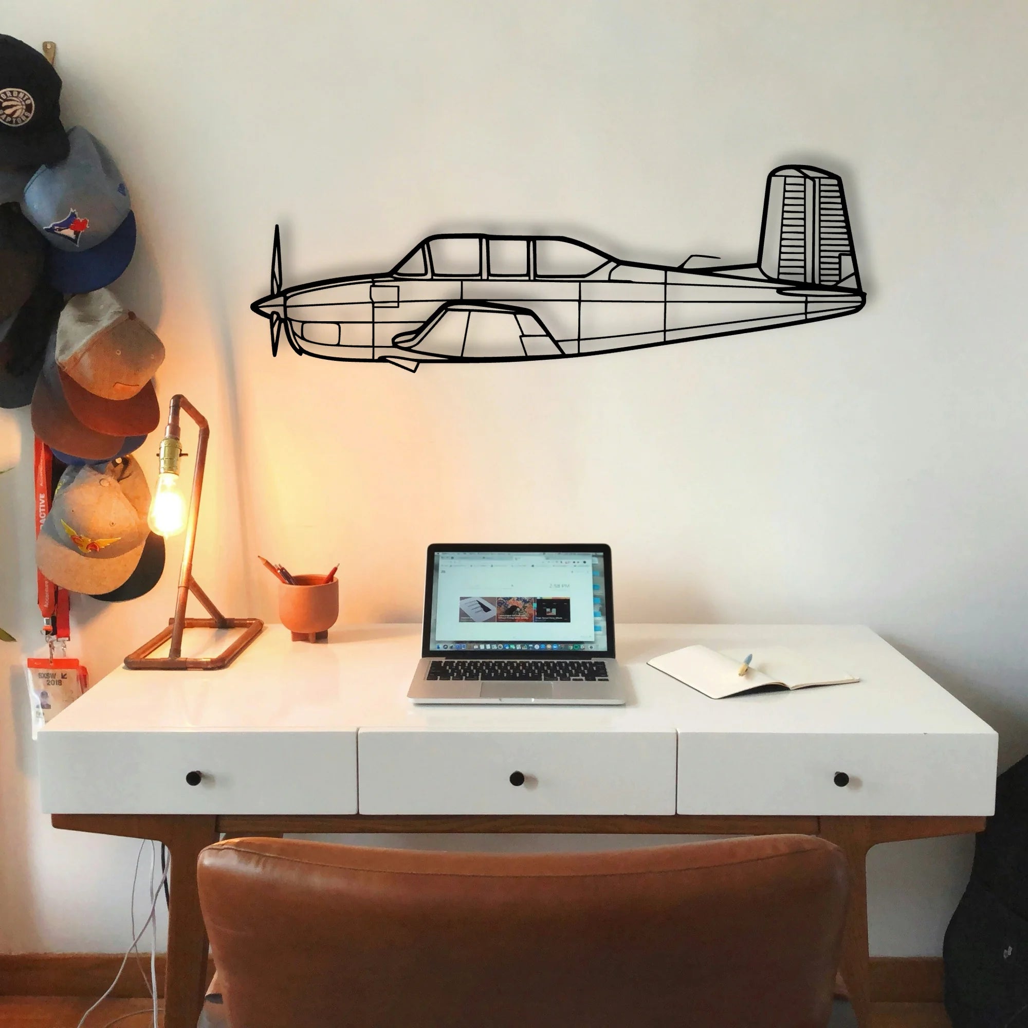 170B 3 Classic Aircraft Silhouette Metal Wall Art - Tinvibe