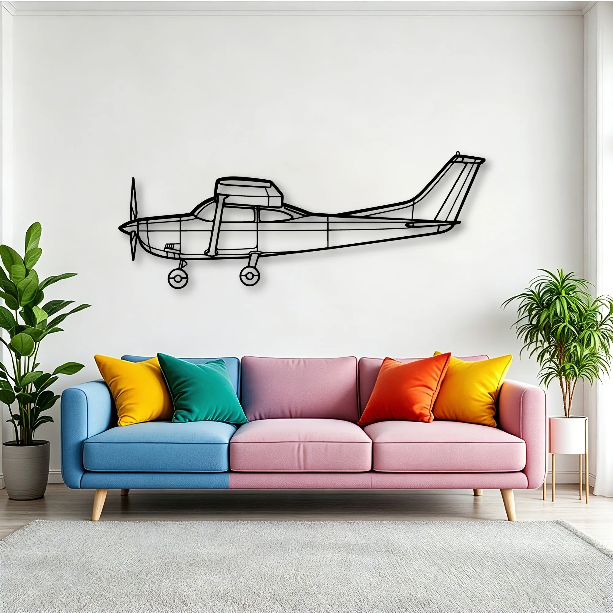 180F Classic Aircraft Silhouette Metal Wall Art - Tinvibe