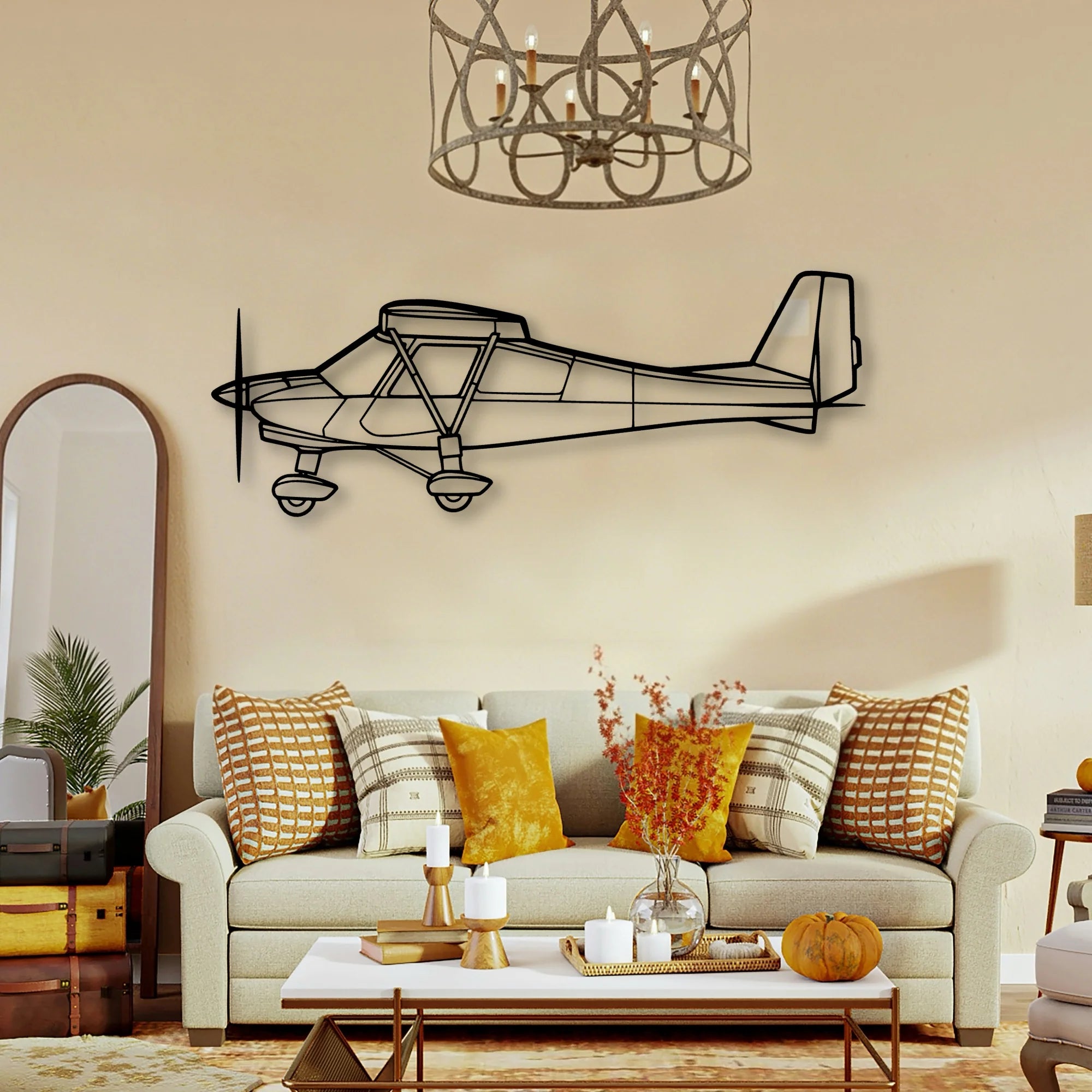 182P Skylane 4 Classic Aircraft Silhouette Metal Wall Art - Tinvibe