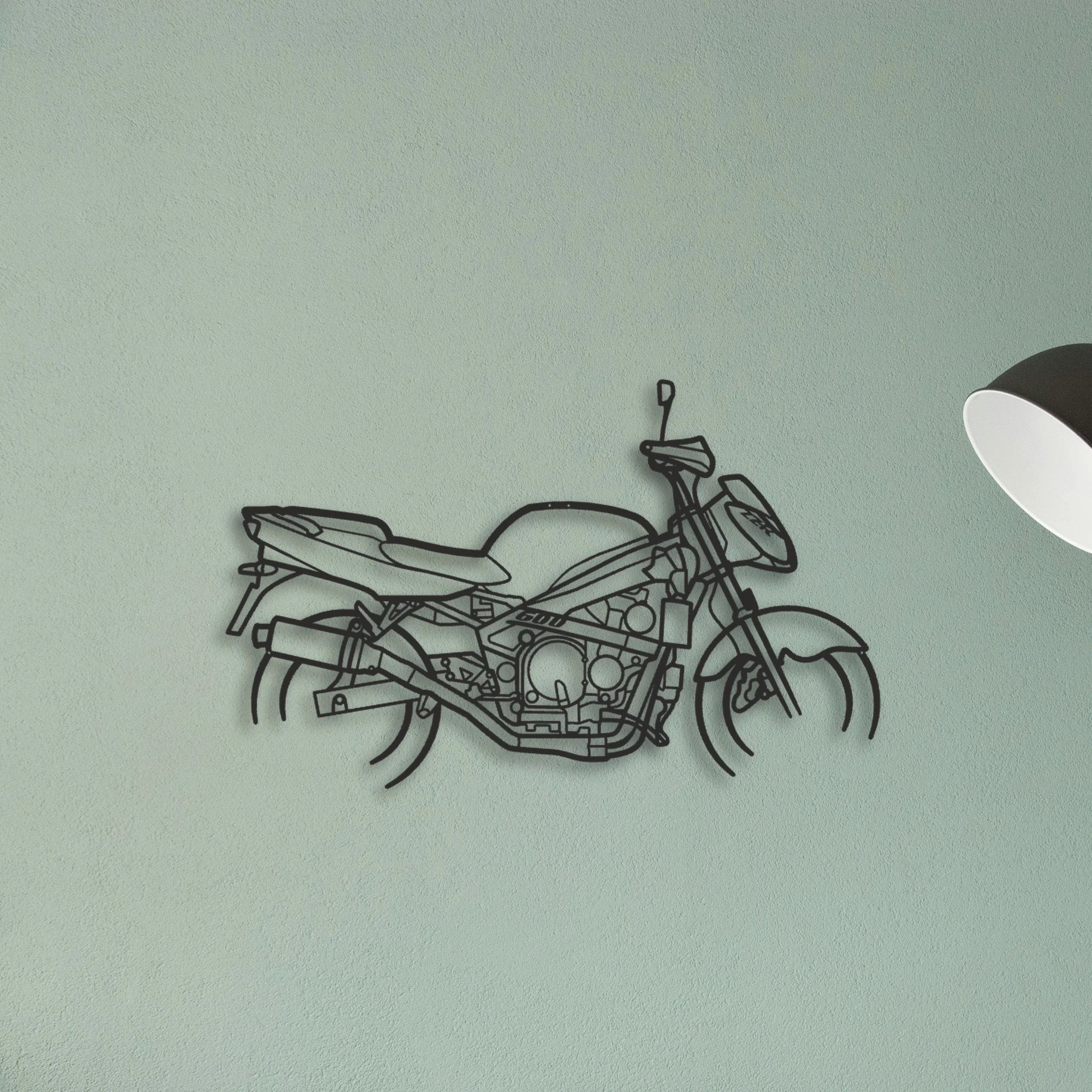 1998 Kawasaki ZX6R G1 Classic Motorcycle Silhouette Metal Wall Art - Tinvibe