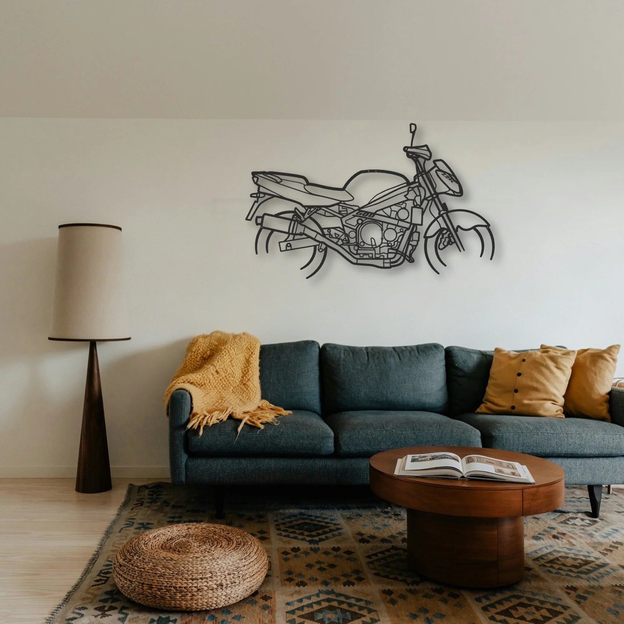 1998 Kawasaki ZX6R G1 Classic Motorcycle Silhouette Metal Wall Art - Tinvibe