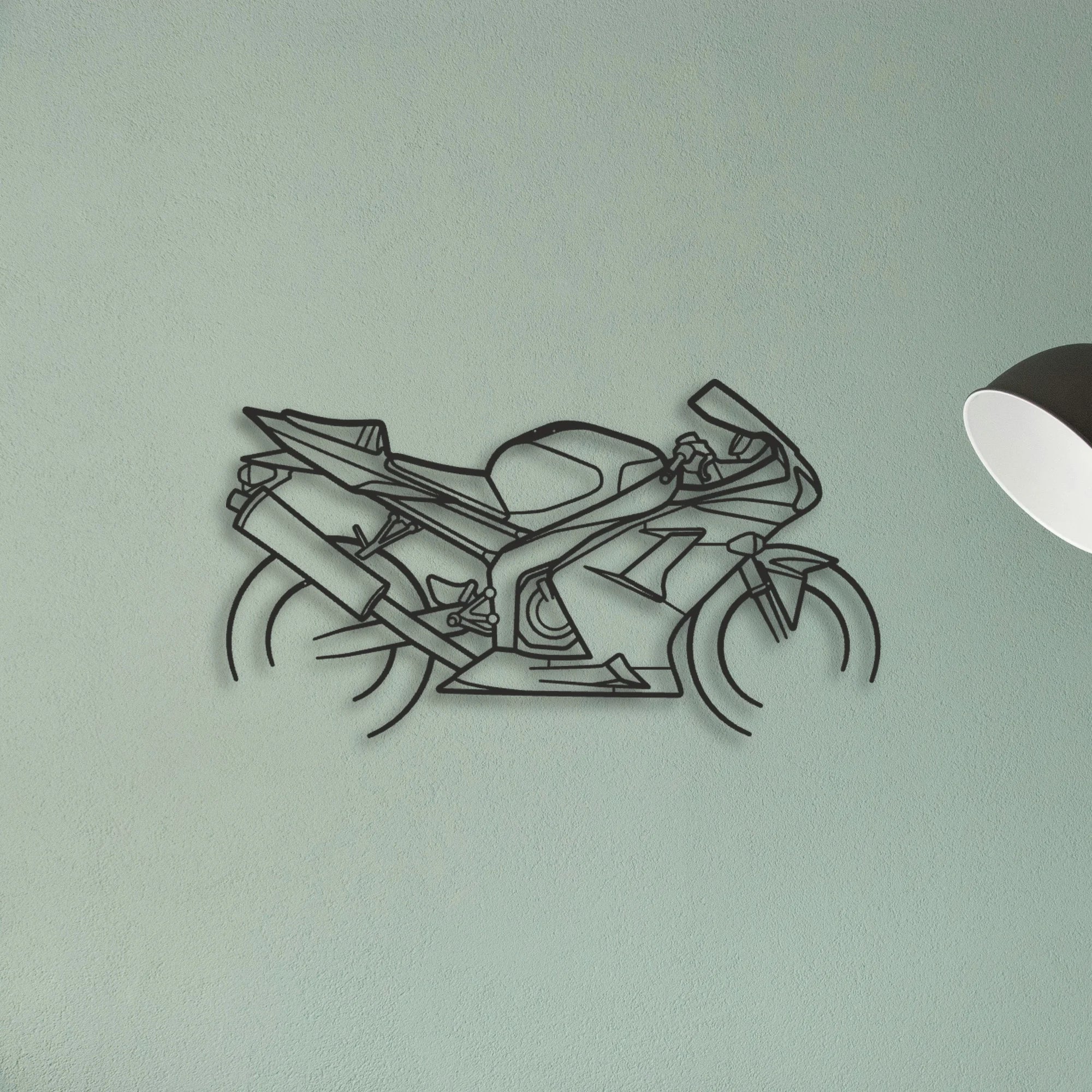 2003 Kawasaki Ninja ZX 6R Classic Motorcycle Silhouette Metal Wall Art - Tinvibe