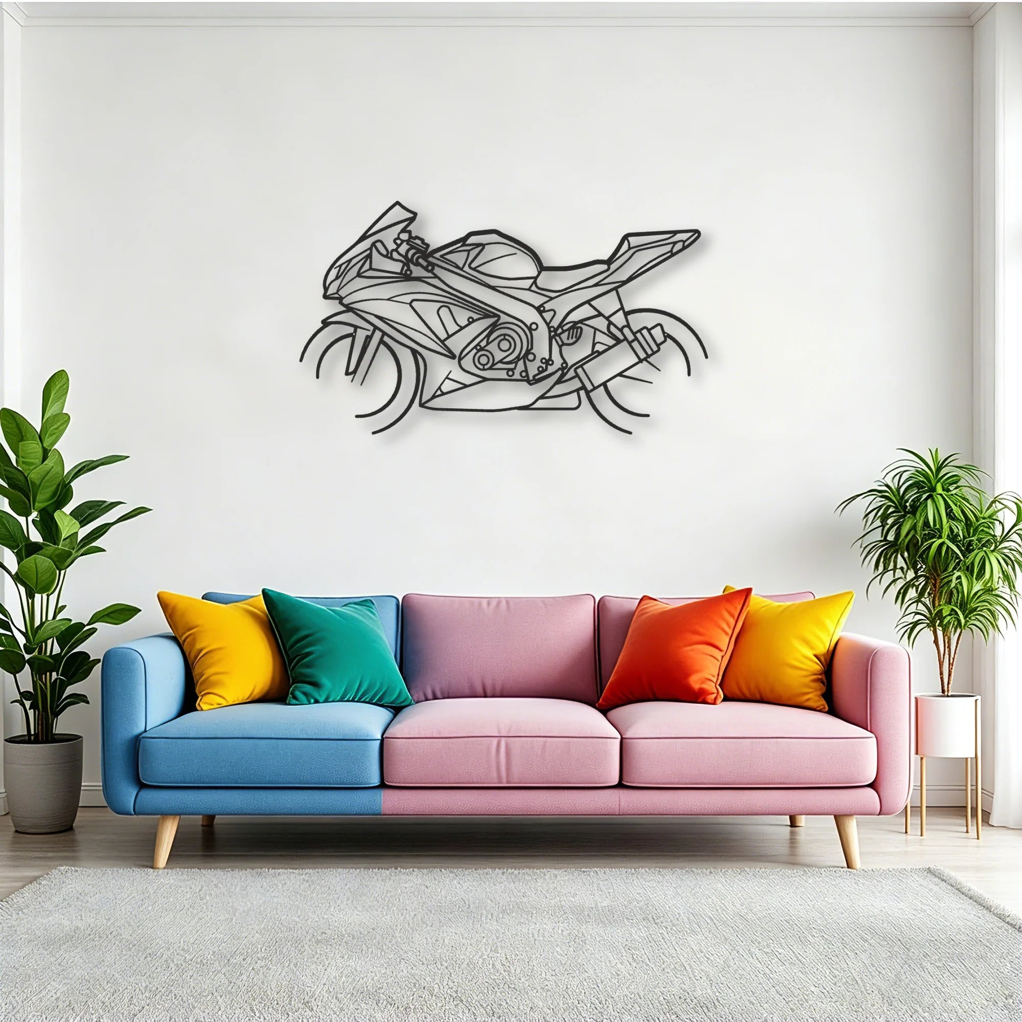2008 Suzuki GSX R600 Classic Motorcycle Silhouette Metal Wall Art - Tinvibe