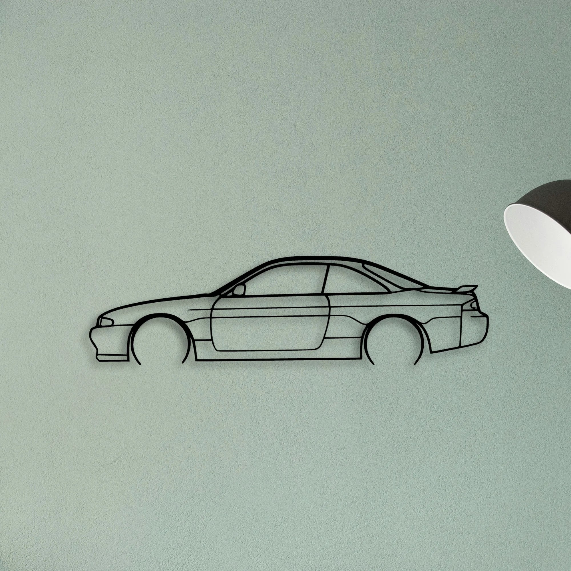 200SX S14 2 Classic Silhouette Metal Wall Art - Tinvibe