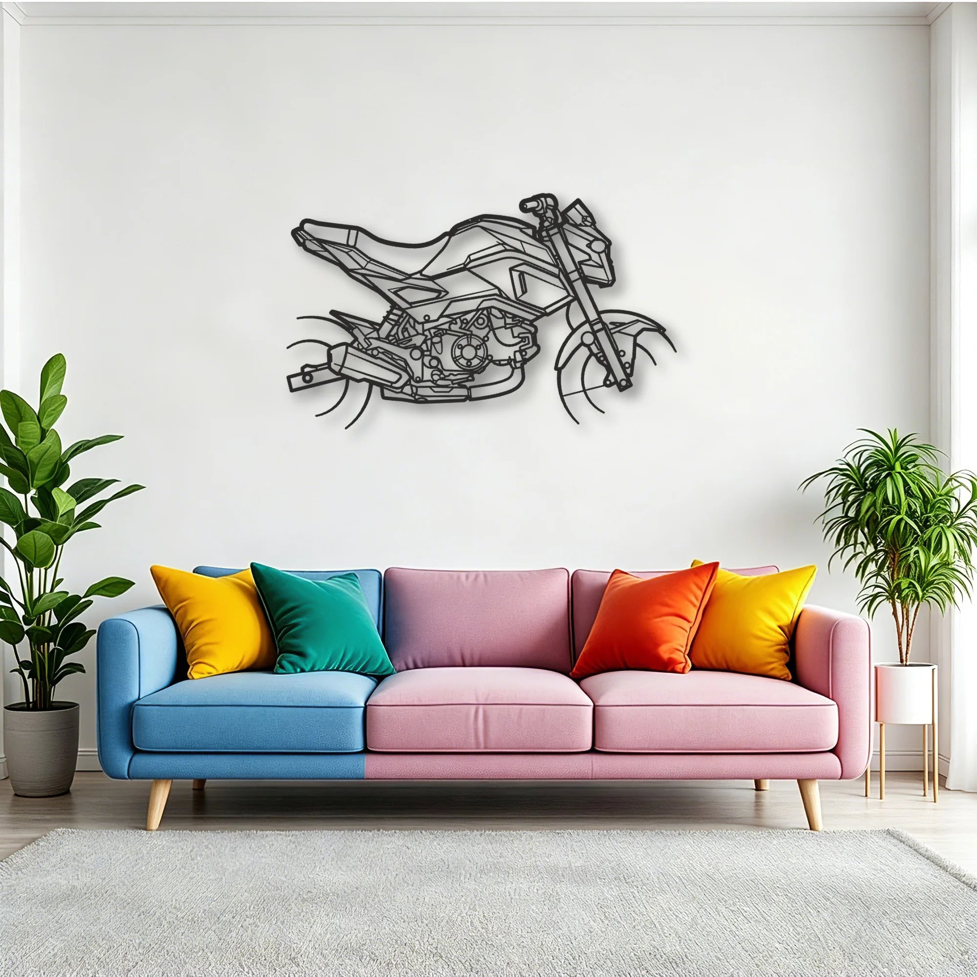 2015 Honda Grom Classic Motorcycle Silhouette Metal Wall Art - Tinvibe