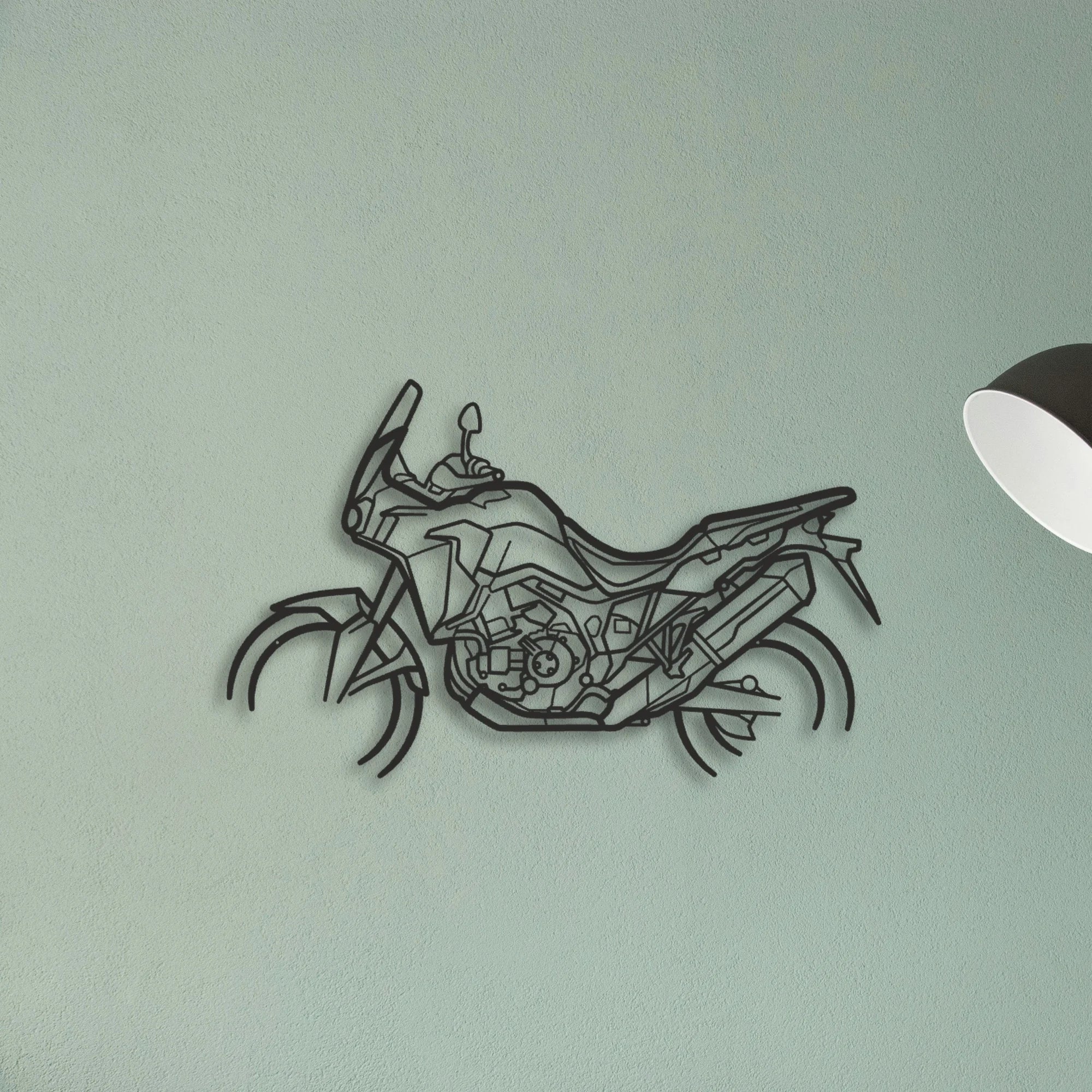 2018 Honda Africa Twin Adventure Sports Classic Motorcycle Silhouette Metal Wall Art - Tinvibe