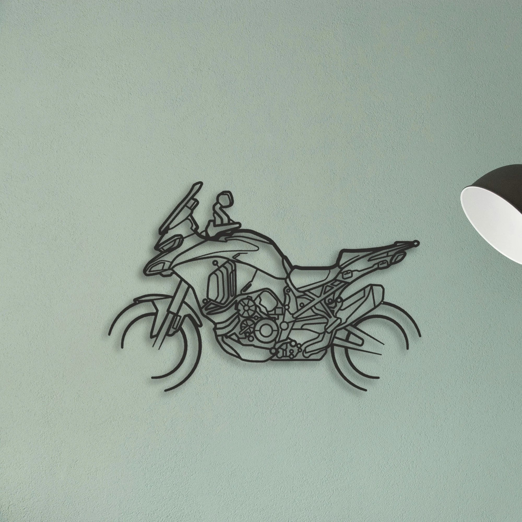 2024 Ducati Multistrada V4 S Classic Motorcycle Silhouette Metal Wall Art - Tinvibe
