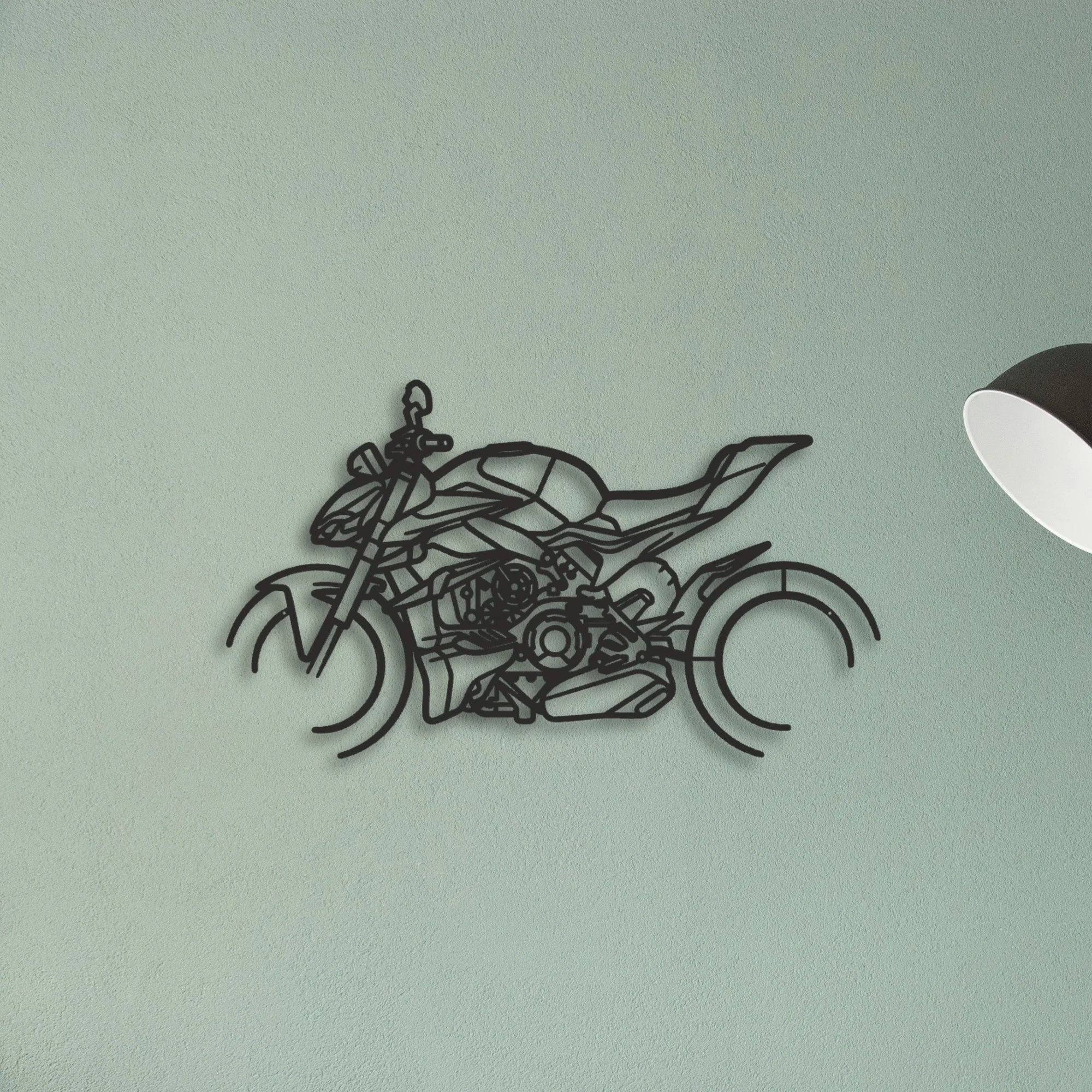 2024 Ducati Streetfighter V4 S Classic Motorcycle Silhouette Metal Wall Art - Tinvibe