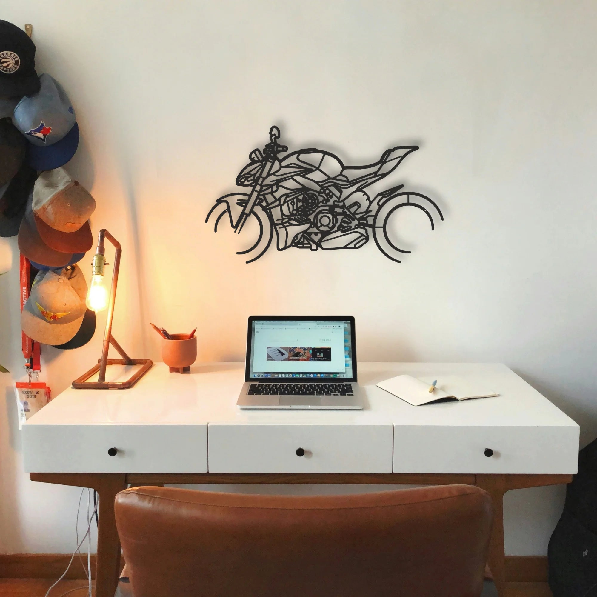 2024 Ducati Streetfighter V4 S Classic Motorcycle Silhouette Metal Wall Art - Tinvibe