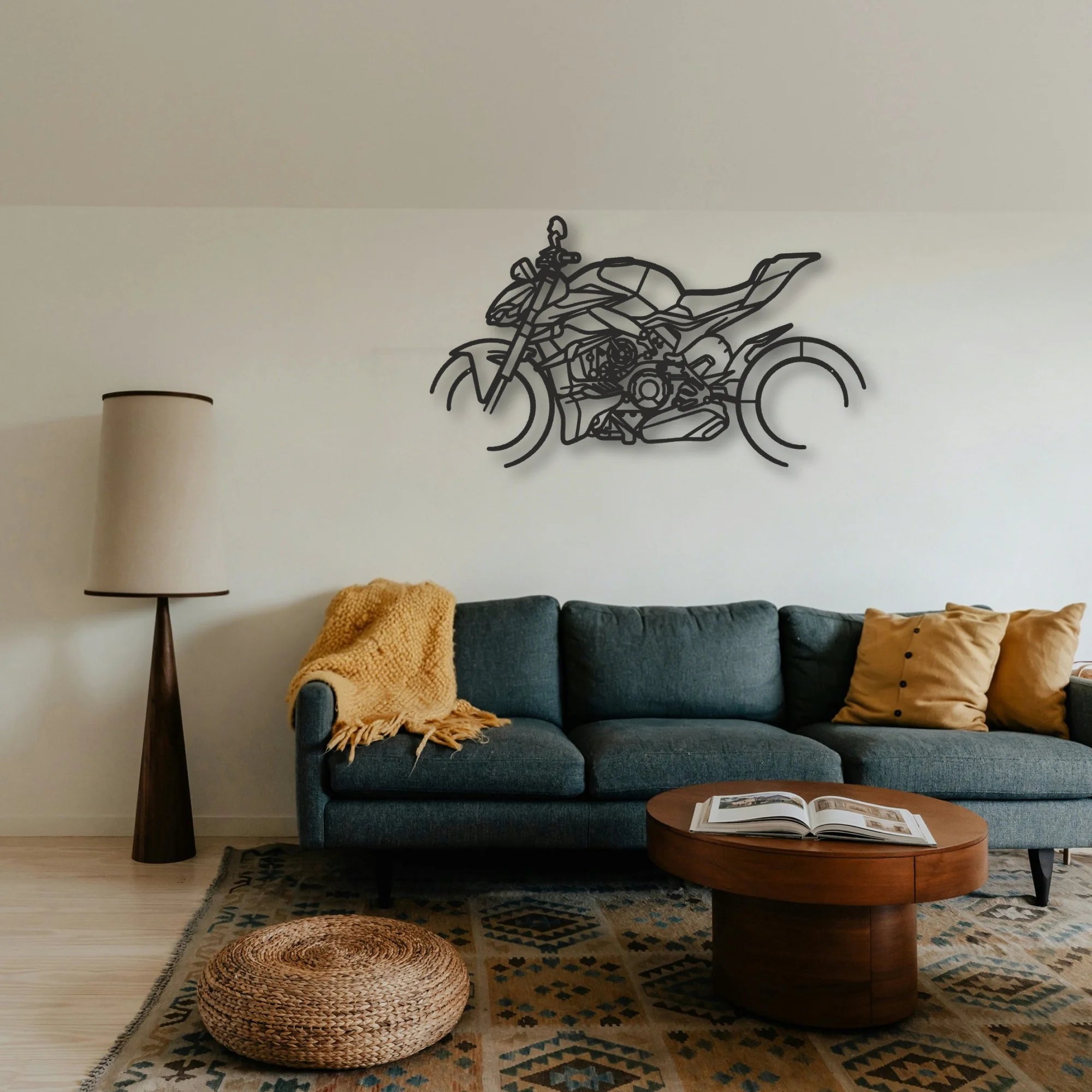 2024 Ducati Streetfighter V4 S Classic Motorcycle Silhouette Metal Wall Art - Tinvibe