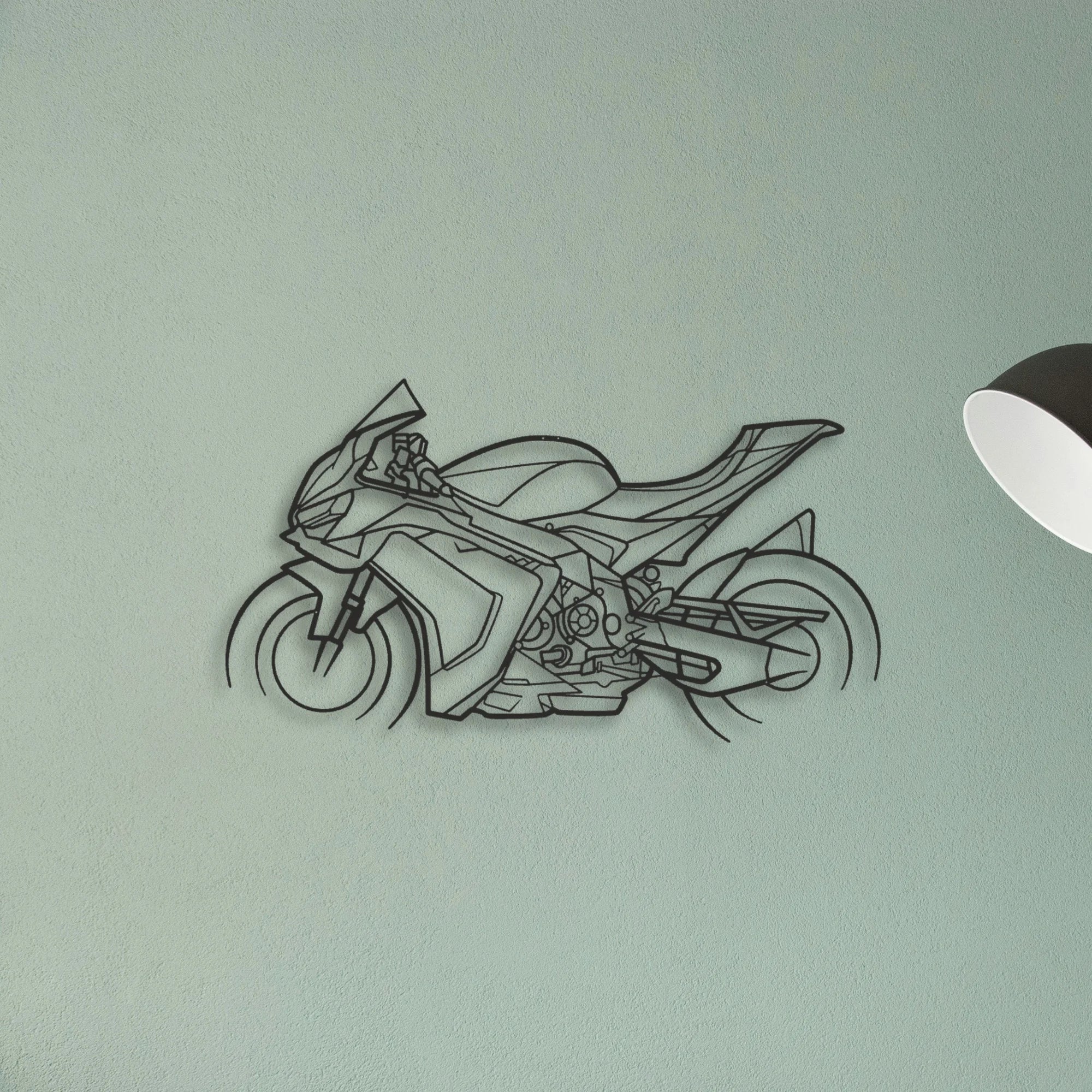 2025 Aprilia RSV4 Classic Motorcycle Silhouette Metal Wall Art - Tinvibe