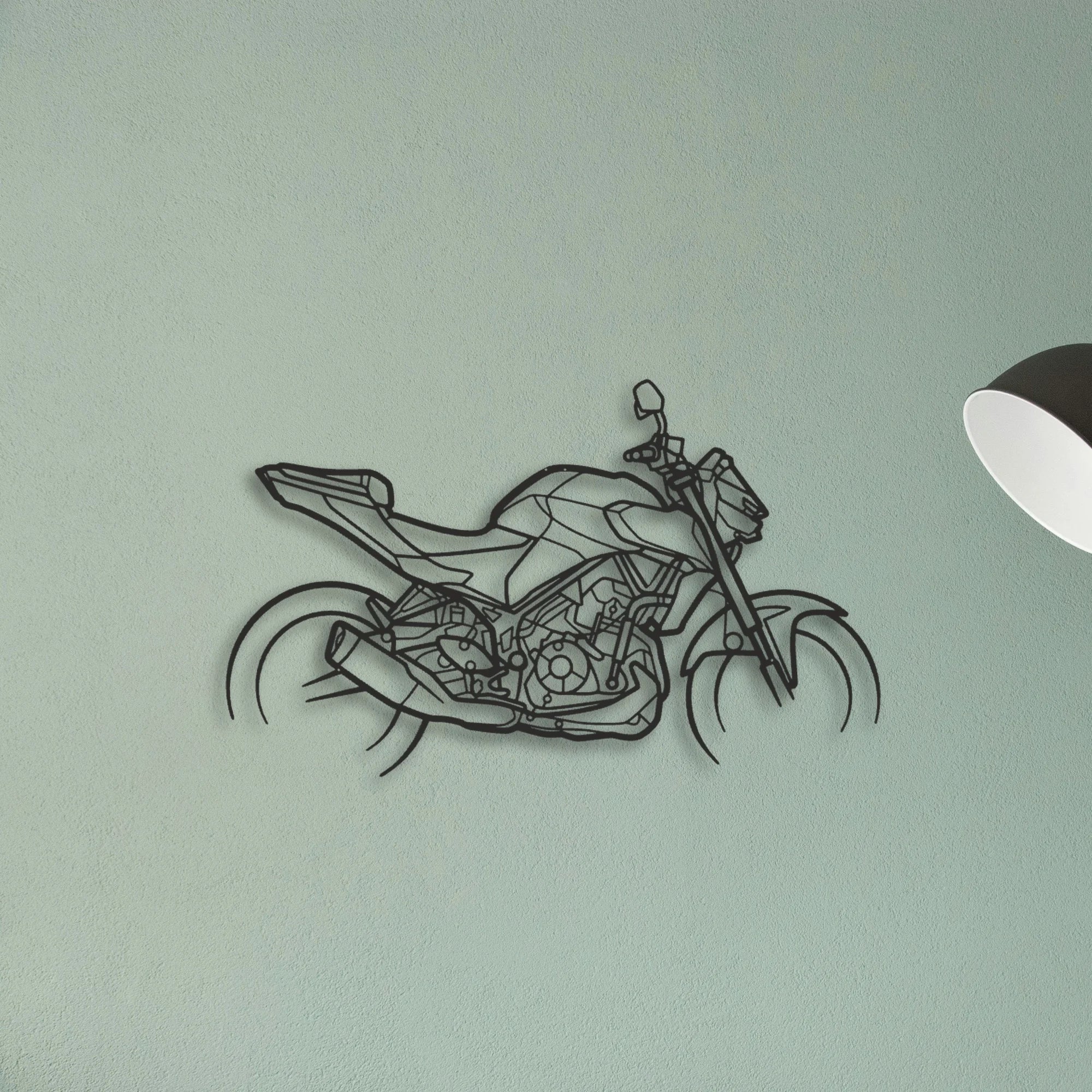 2025 Yamaha MT Classic Motorcycle Silhouette Metal Wall Art - Tinvibe