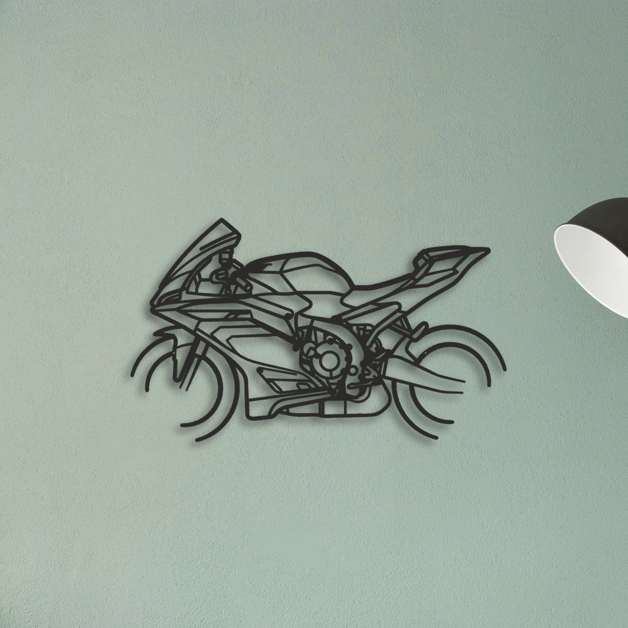 2025 Yamaha YZF R9 Classic Motorcycle Silhouette Metal Wall Art - Tinvibe
