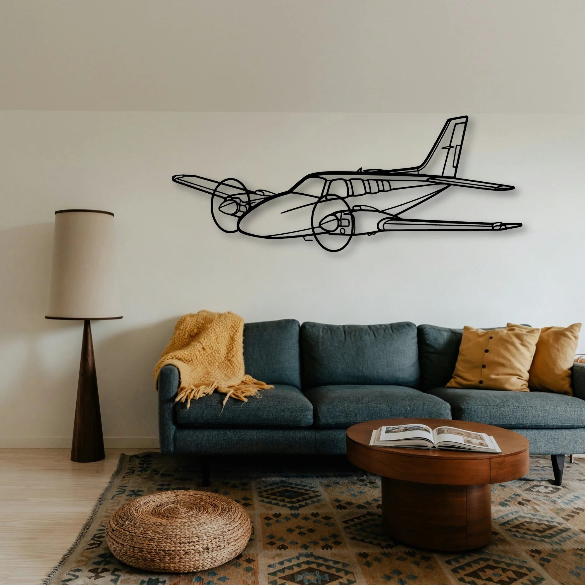 206 3 Classic Aircraft Silhouette Metal Wall Art - Tinvibe