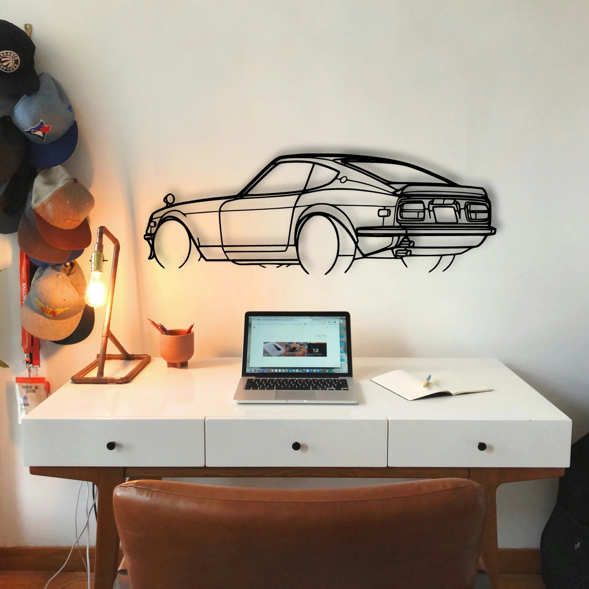 240Z 1972 Angle Classic Silhouette Metal Wall Art - Tinvibe