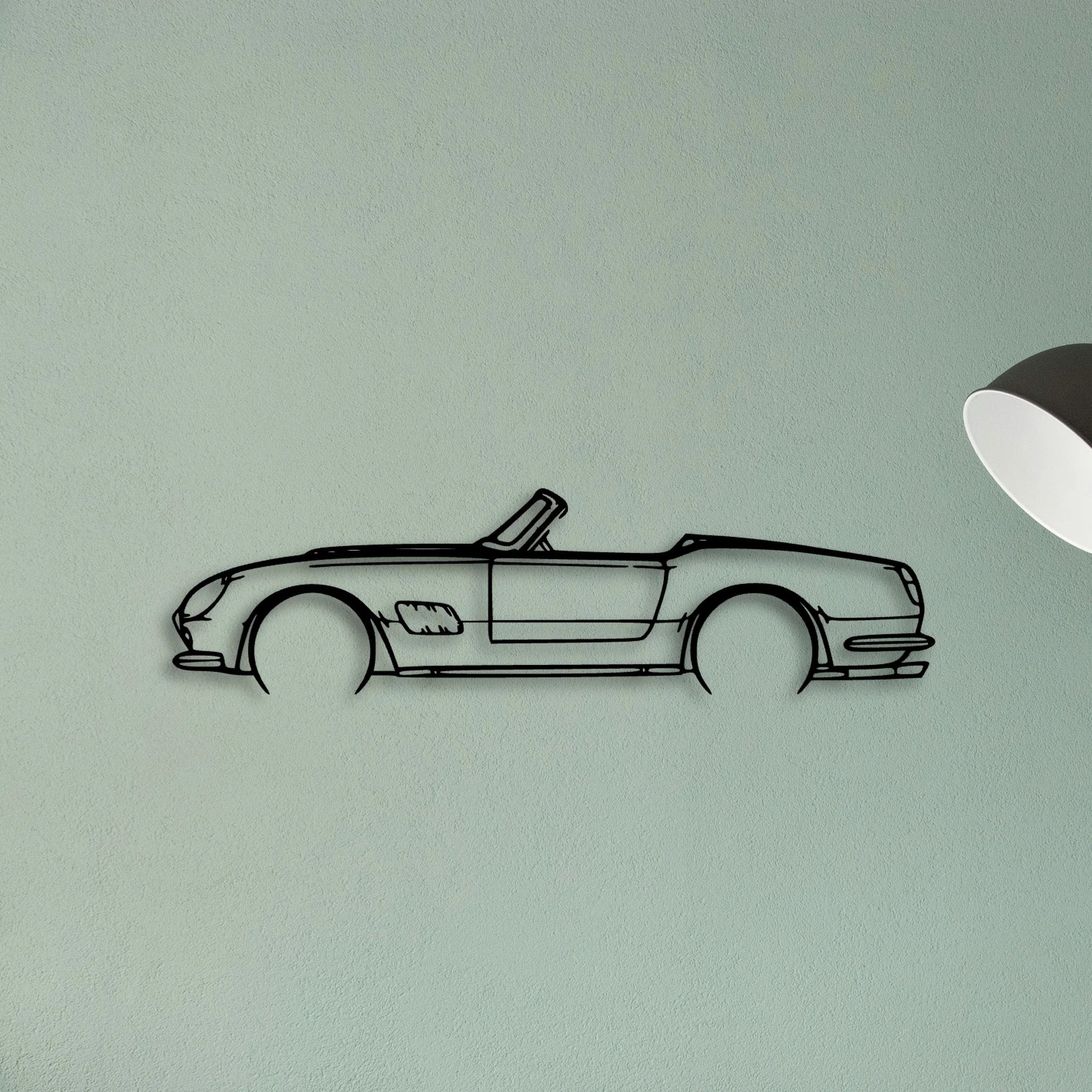 250 GT California Classic Silhouette Metal Wall Art - Tinvibe