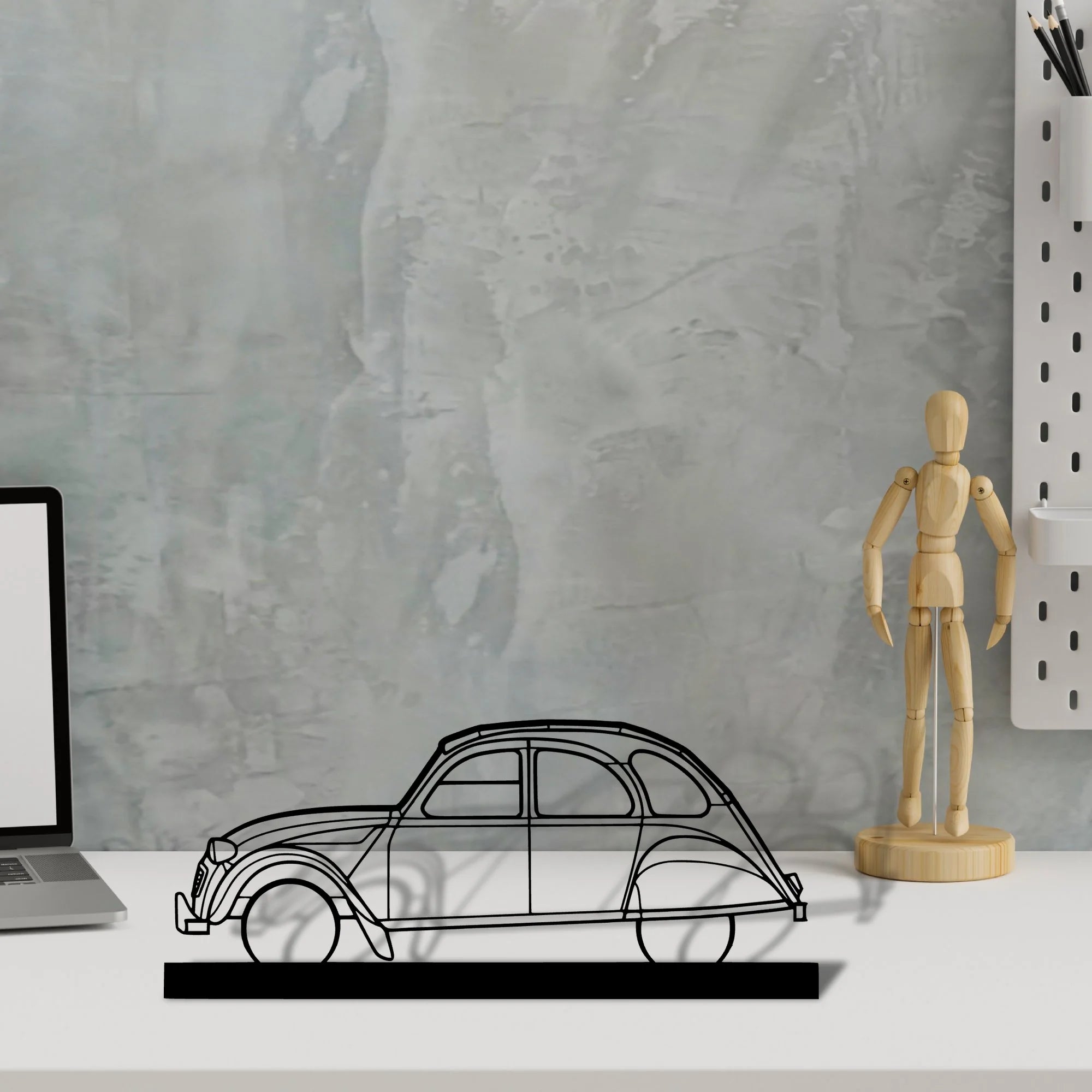 2cv Silhouette Metal Art Stand - Tinvibe