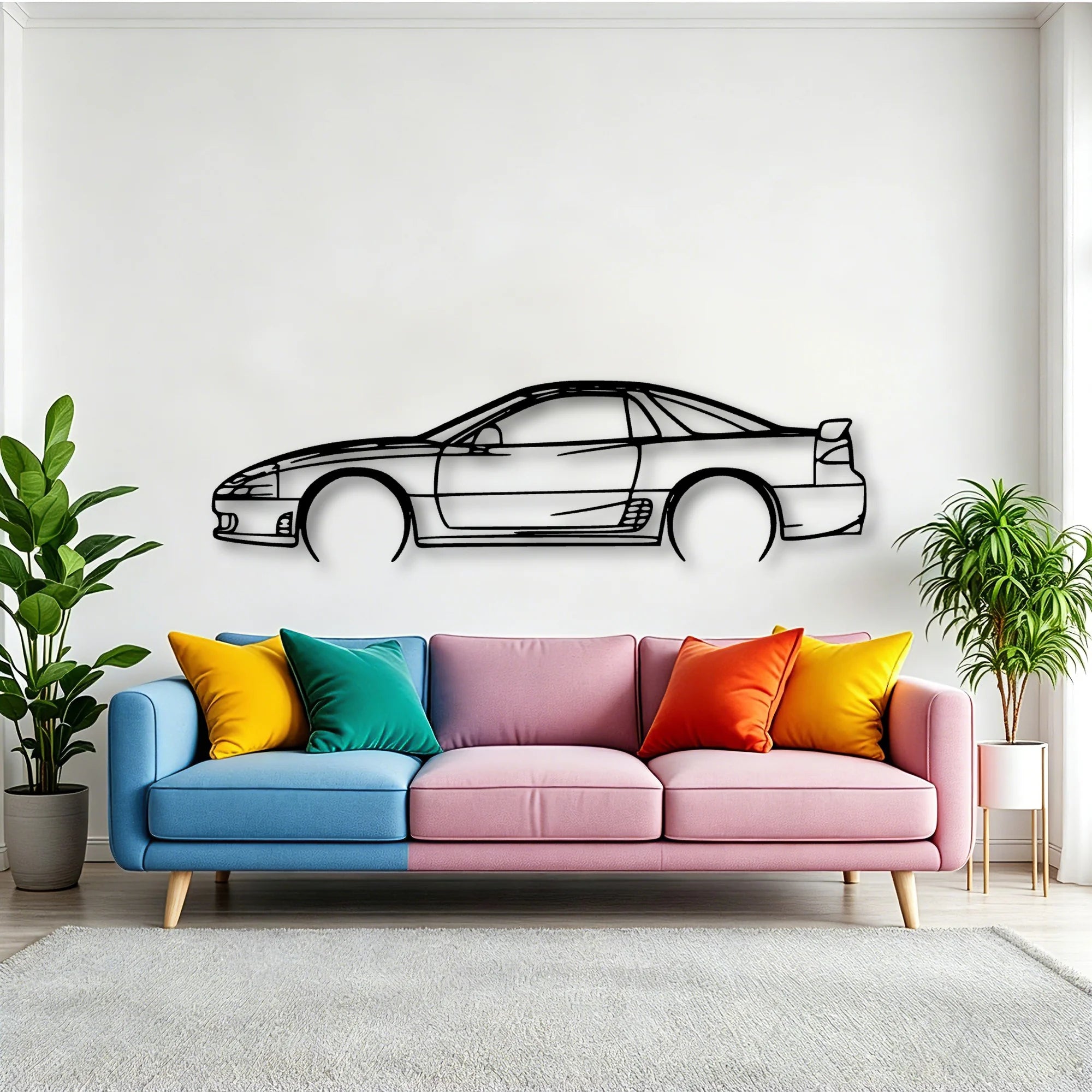 3000GT 1994 Classic Silhouette Metal Wall Art - Tinvibe
