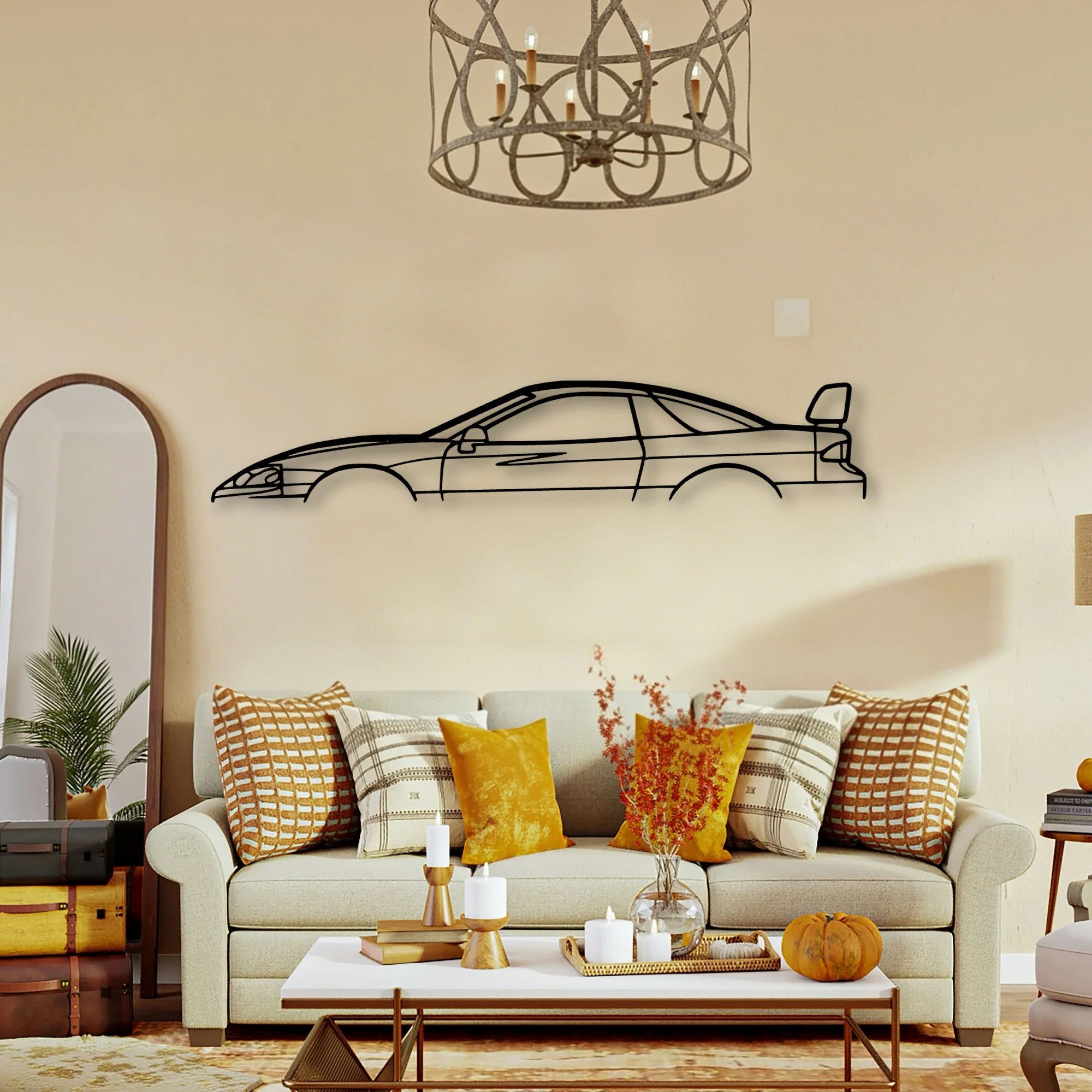 3000GT 1999 Classic Silhouette Metal Wall Art - Tinvibe