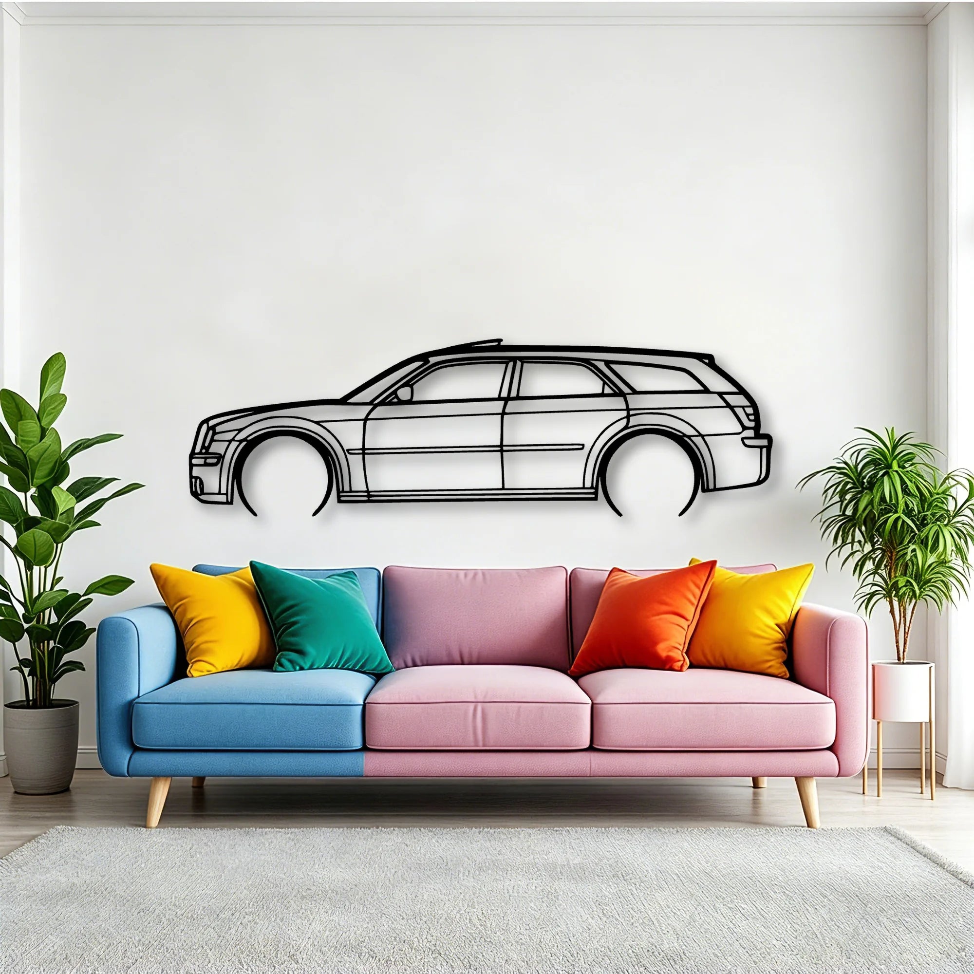 300C 2006 Touring Classic Silhouette Metal Wall Art - Tinvibe