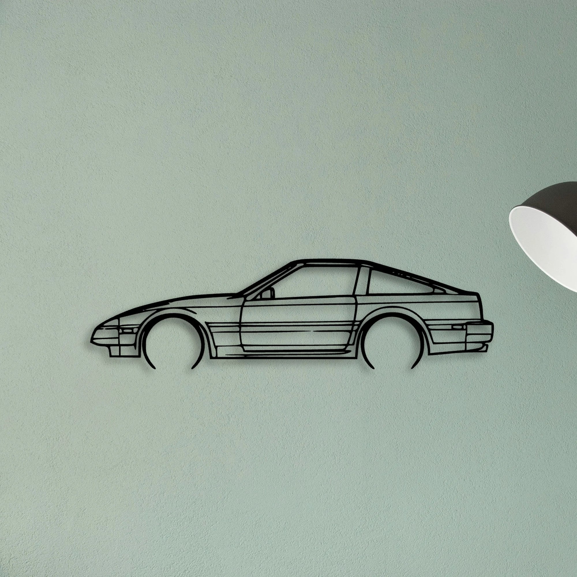 300ZX 1984 Classic Silhouette Metal Wall Art - Tinvibe