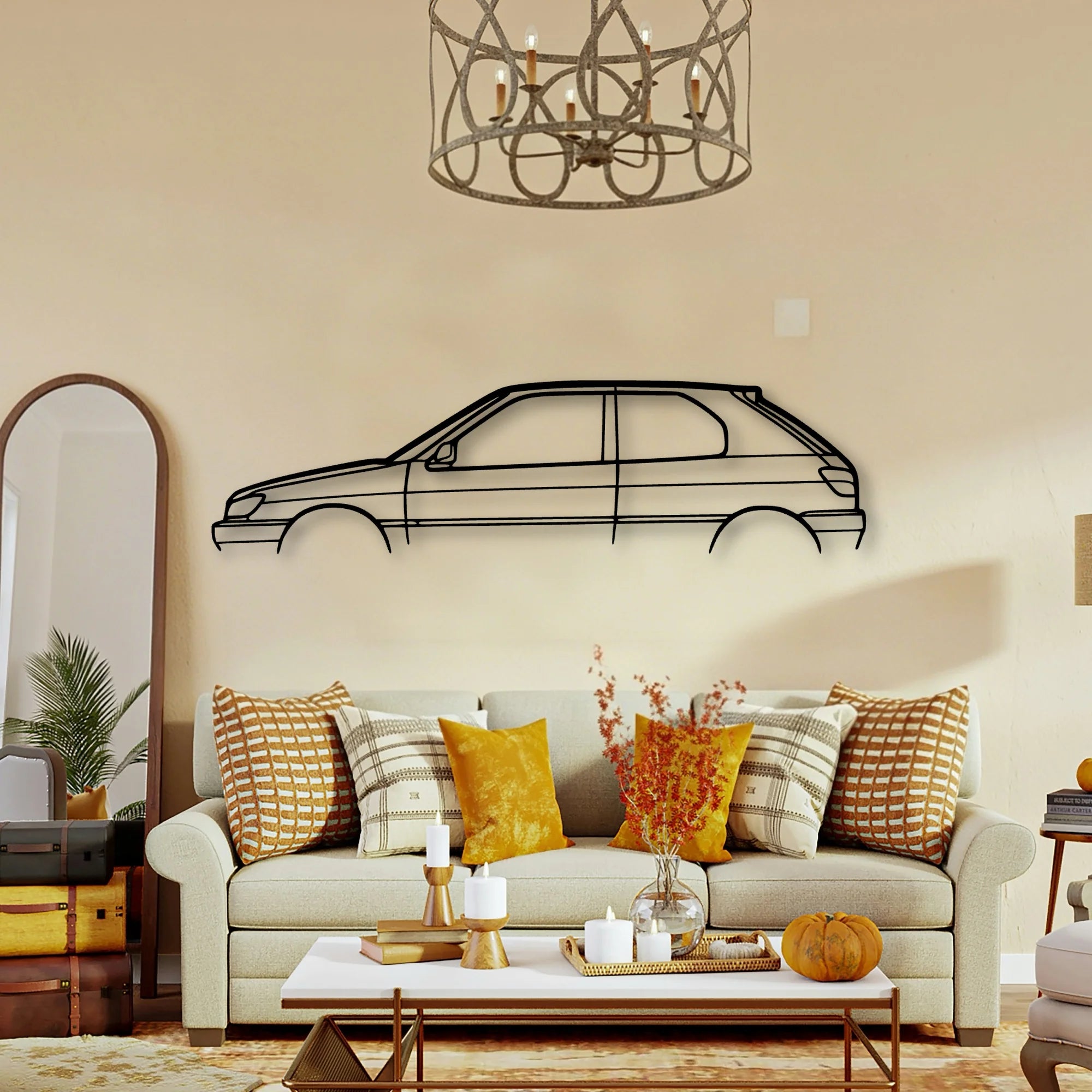 306 GTI 1998 Classic Silhouette Metal Wall Art - Tinvibe