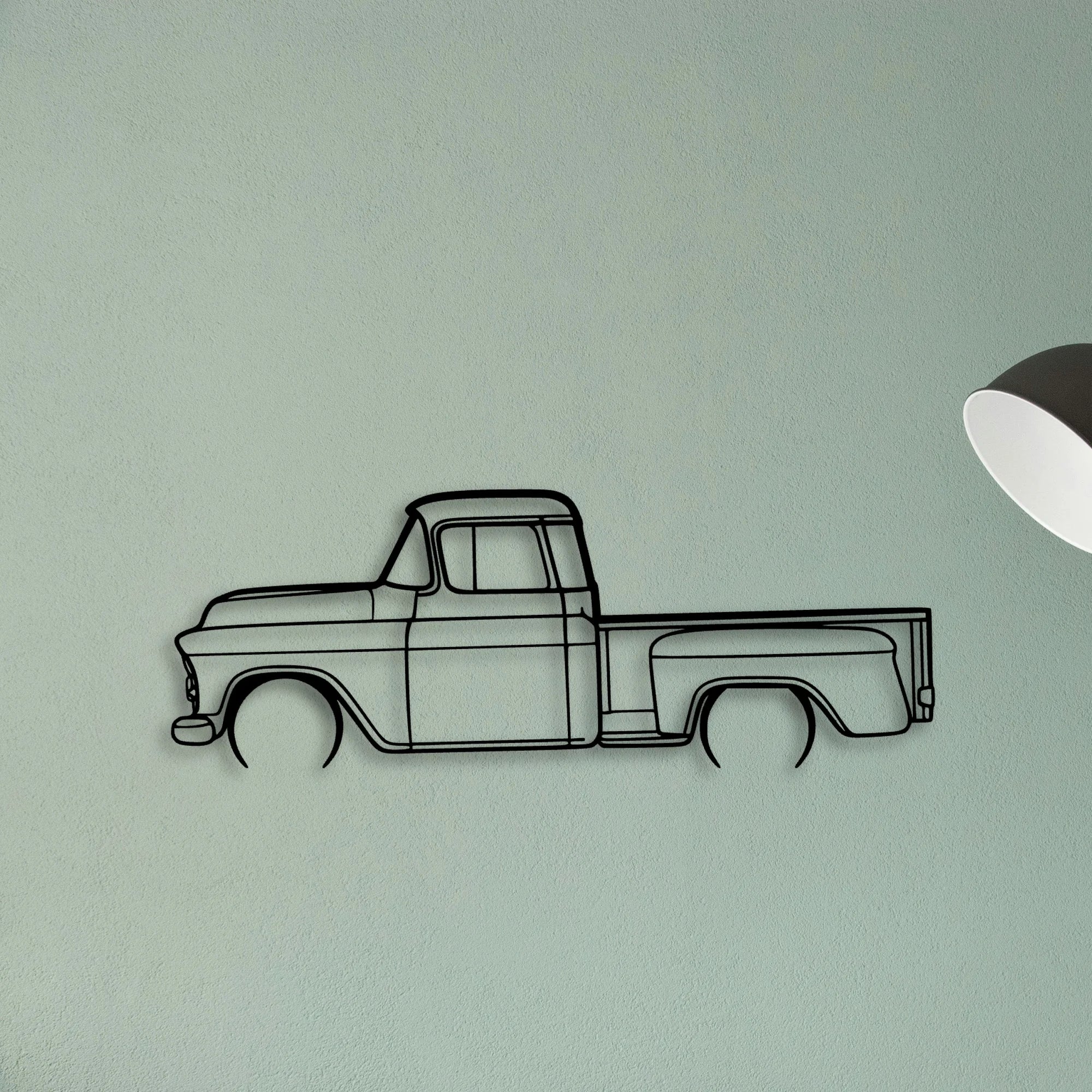 3100 1957 2 Classic Silhouette Metal Wall Art - Tinvibe