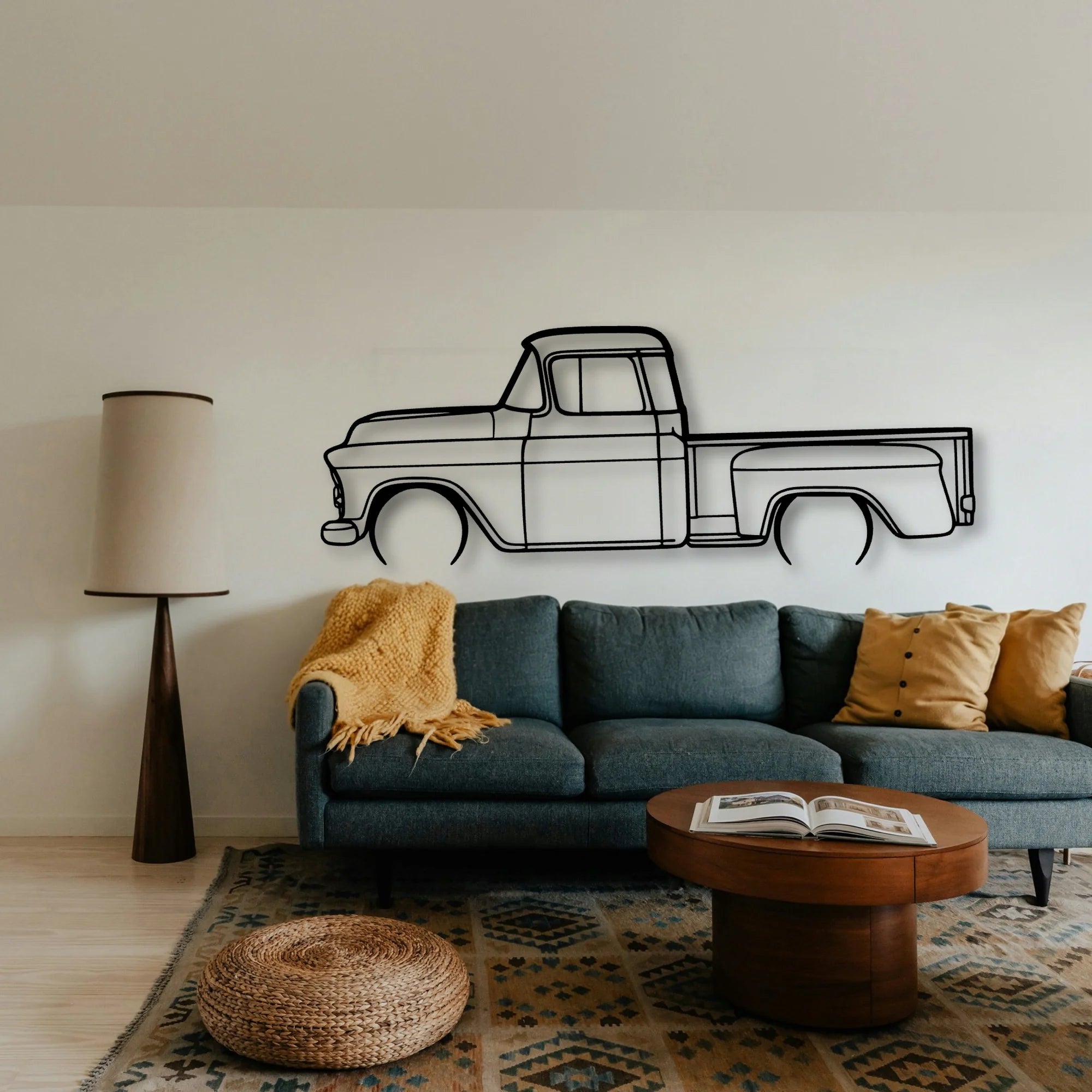 3100 1957 2 Classic Silhouette Metal Wall Art - Tinvibe