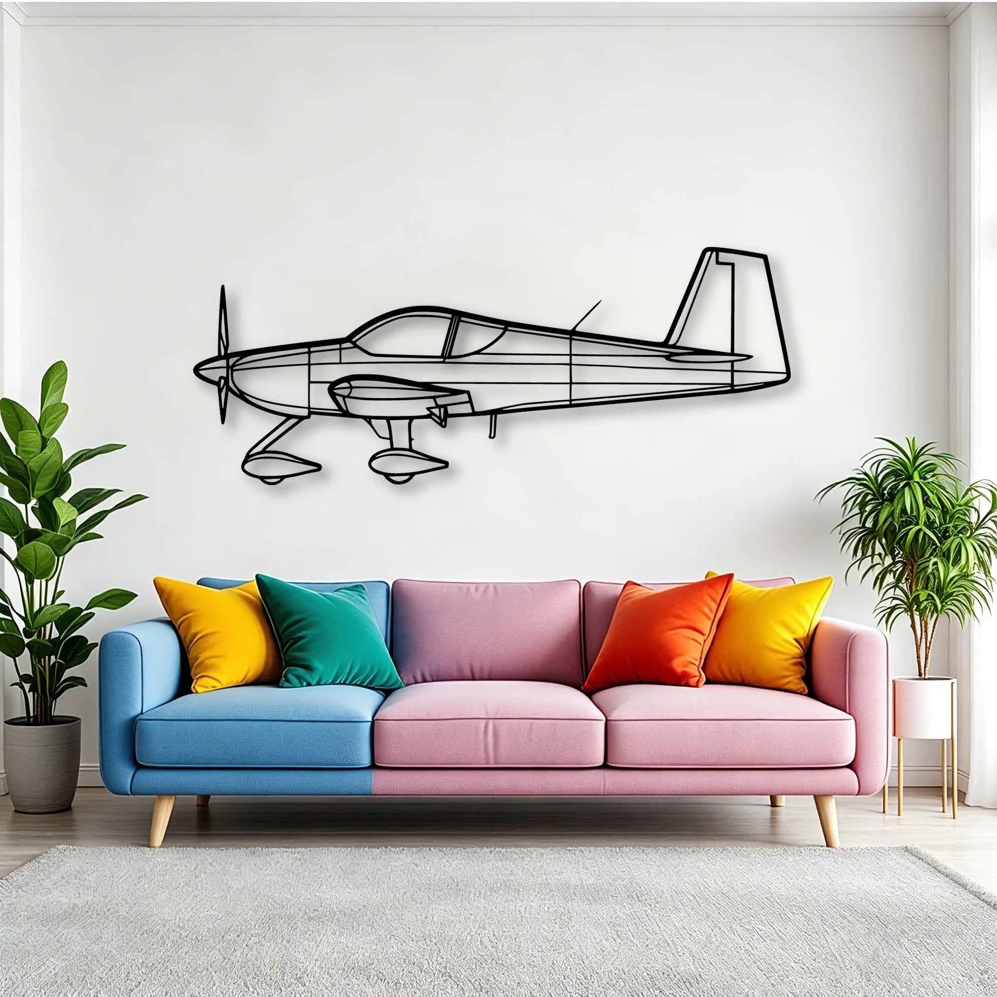 310R 2 Classic Aircraft Silhouette Metal Wall Art - Tinvibe