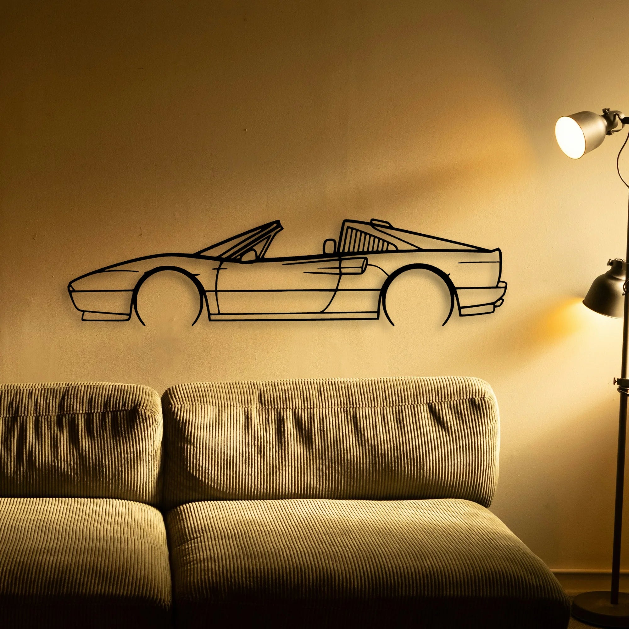 328 GTS 2 Classic Silhouette Metal Wall Art - Tinvibe