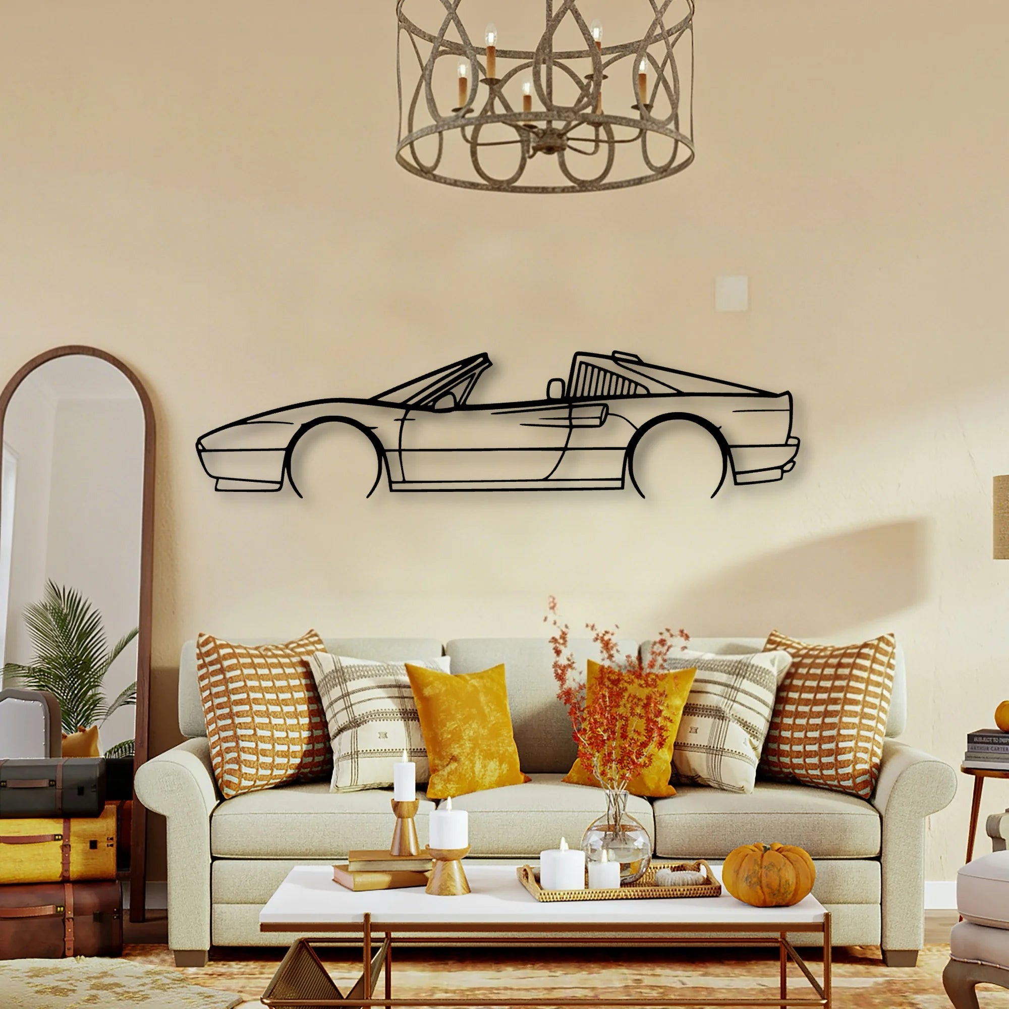 328 GTS 2 Classic Silhouette Metal Wall Art - Tinvibe