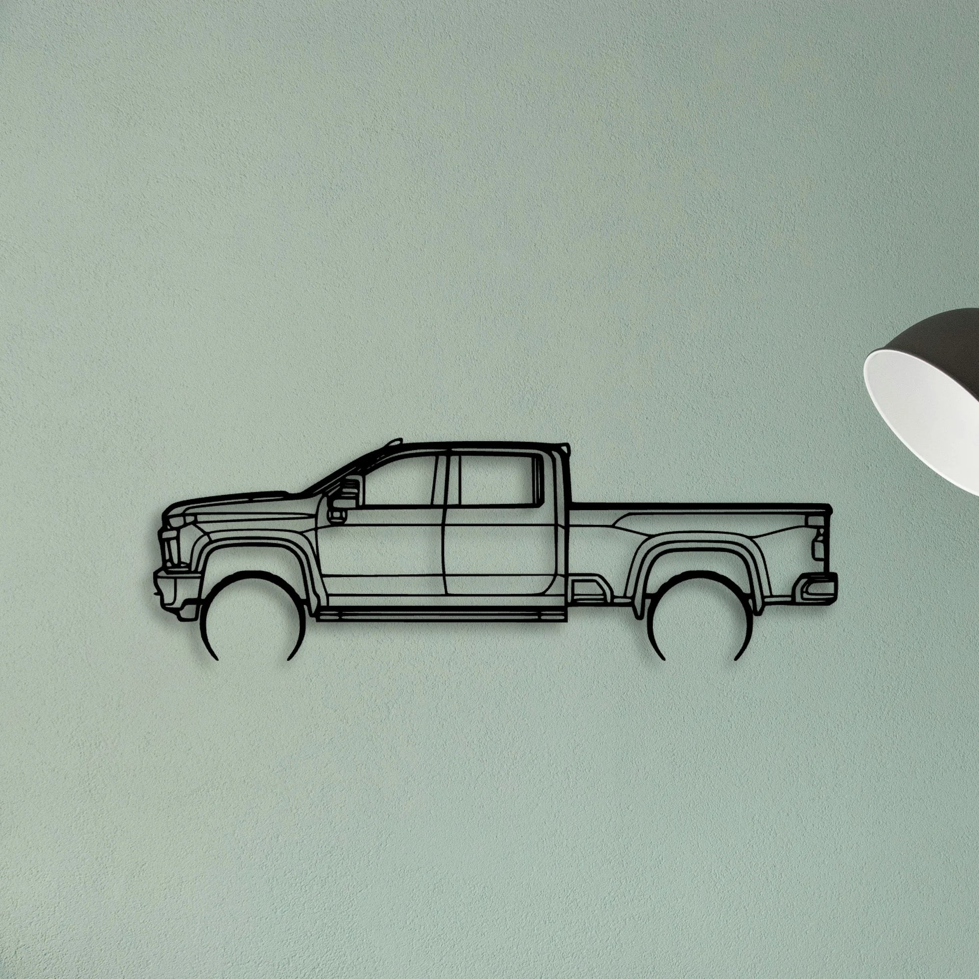 3500 High Country 2022 Classic Silhouette Metal Wall Art - Tinvibe