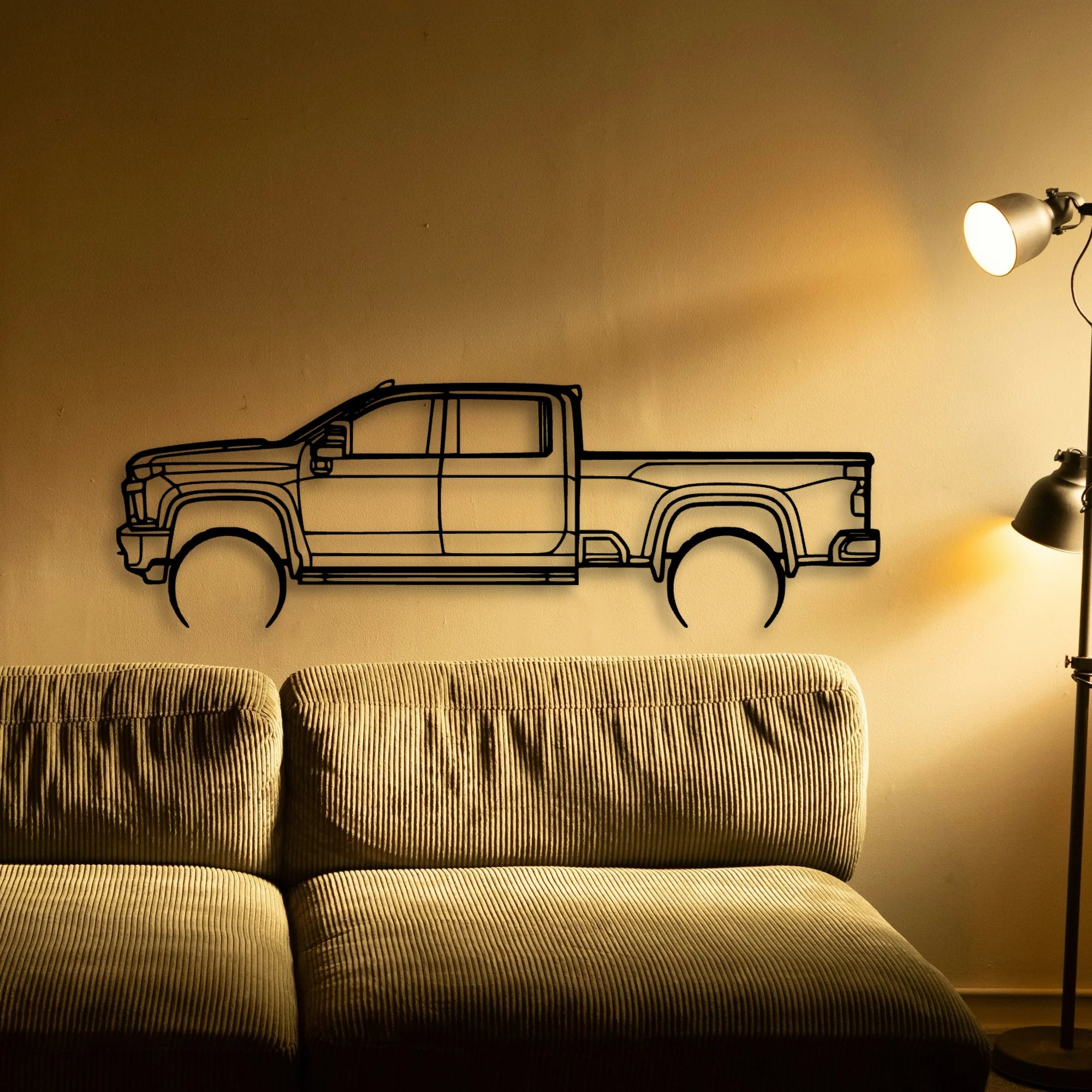 3500 High Country 2022 Classic Silhouette Metal Wall Art - Tinvibe