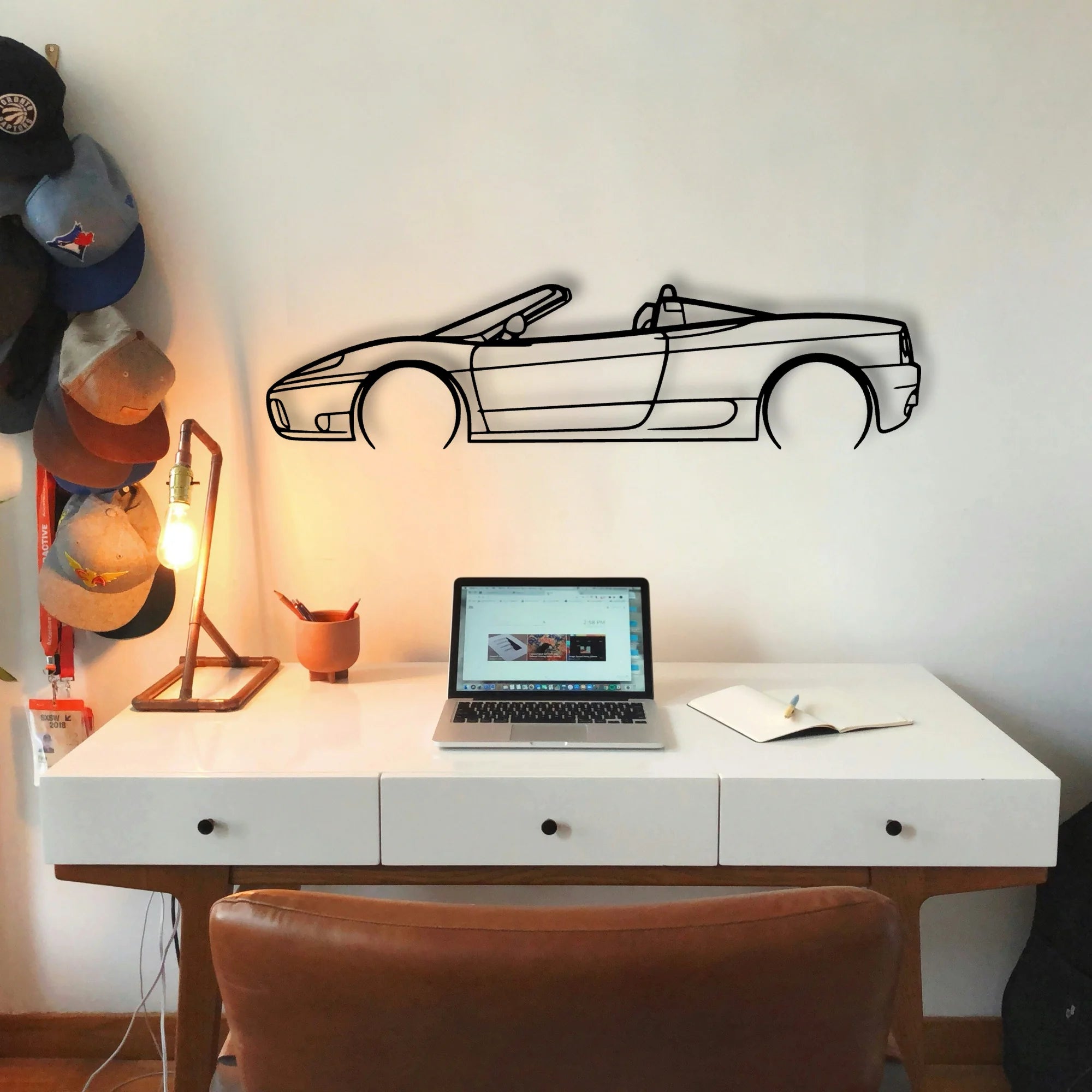 360 Spyder Classic Silhouette Metal Wall Art - Tinvibe