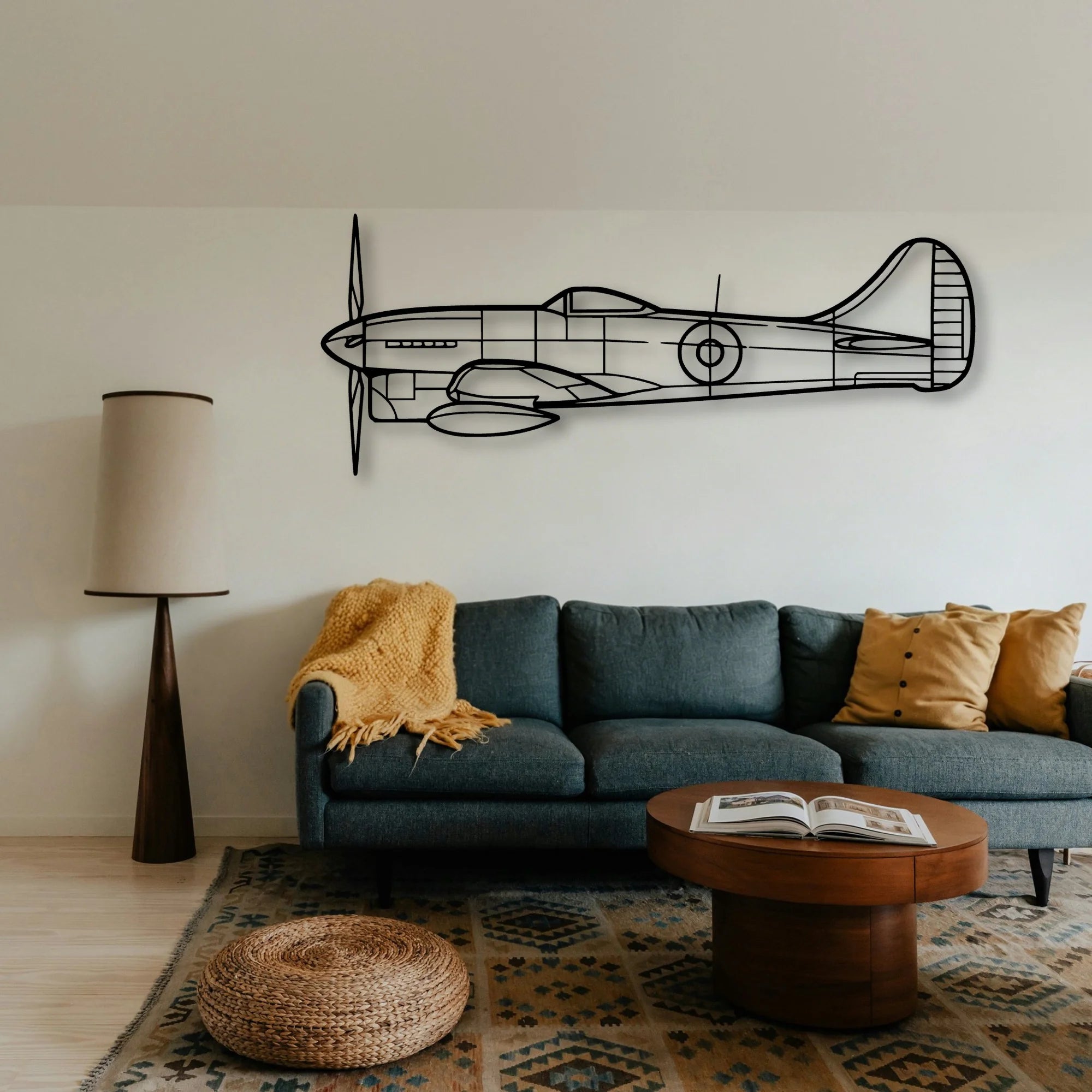 412EP Classic Aircraft Silhouette Metal Wall Art - Tinvibe