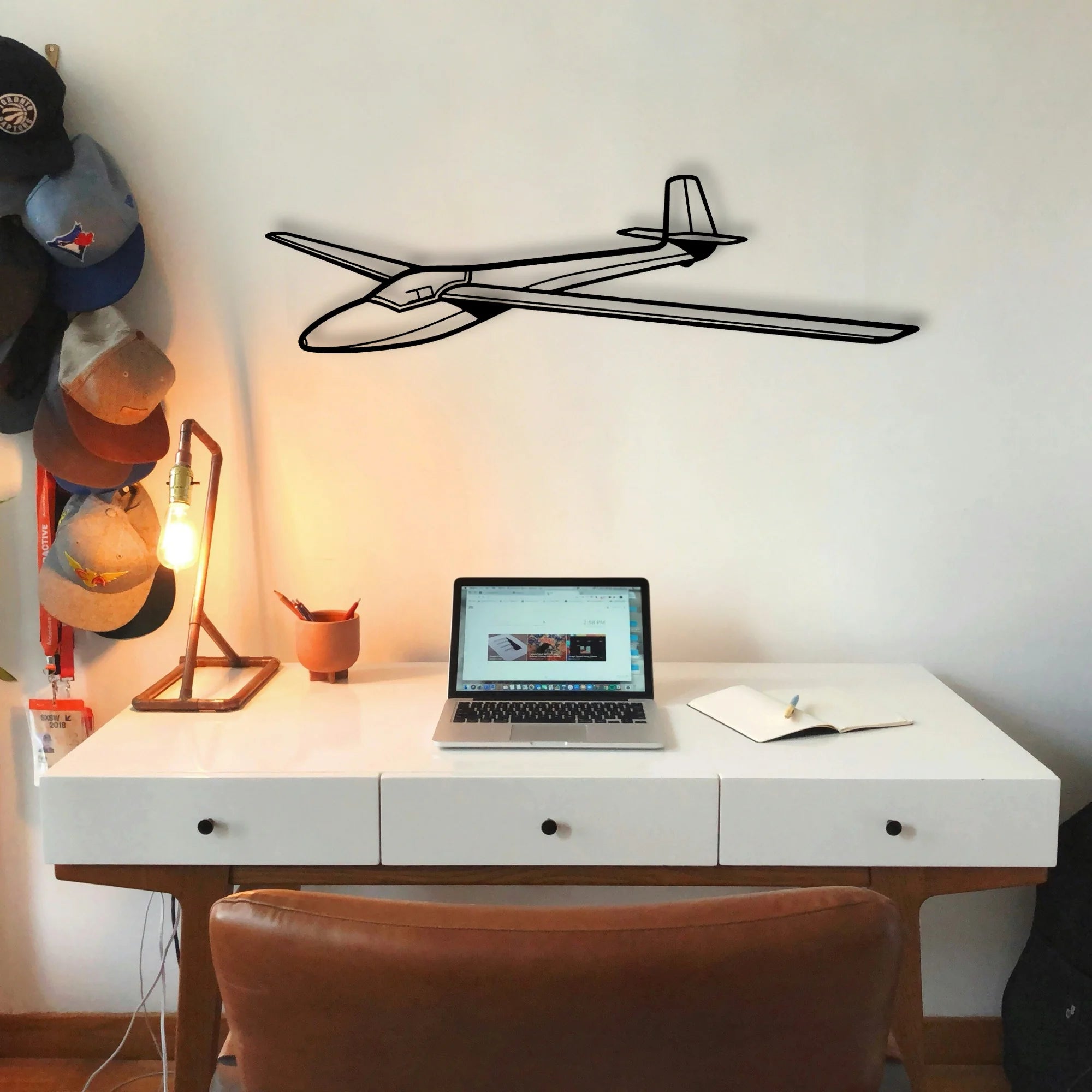 421C 2 Classic Aircraft Silhouette Metal Wall Art - Tinvibe