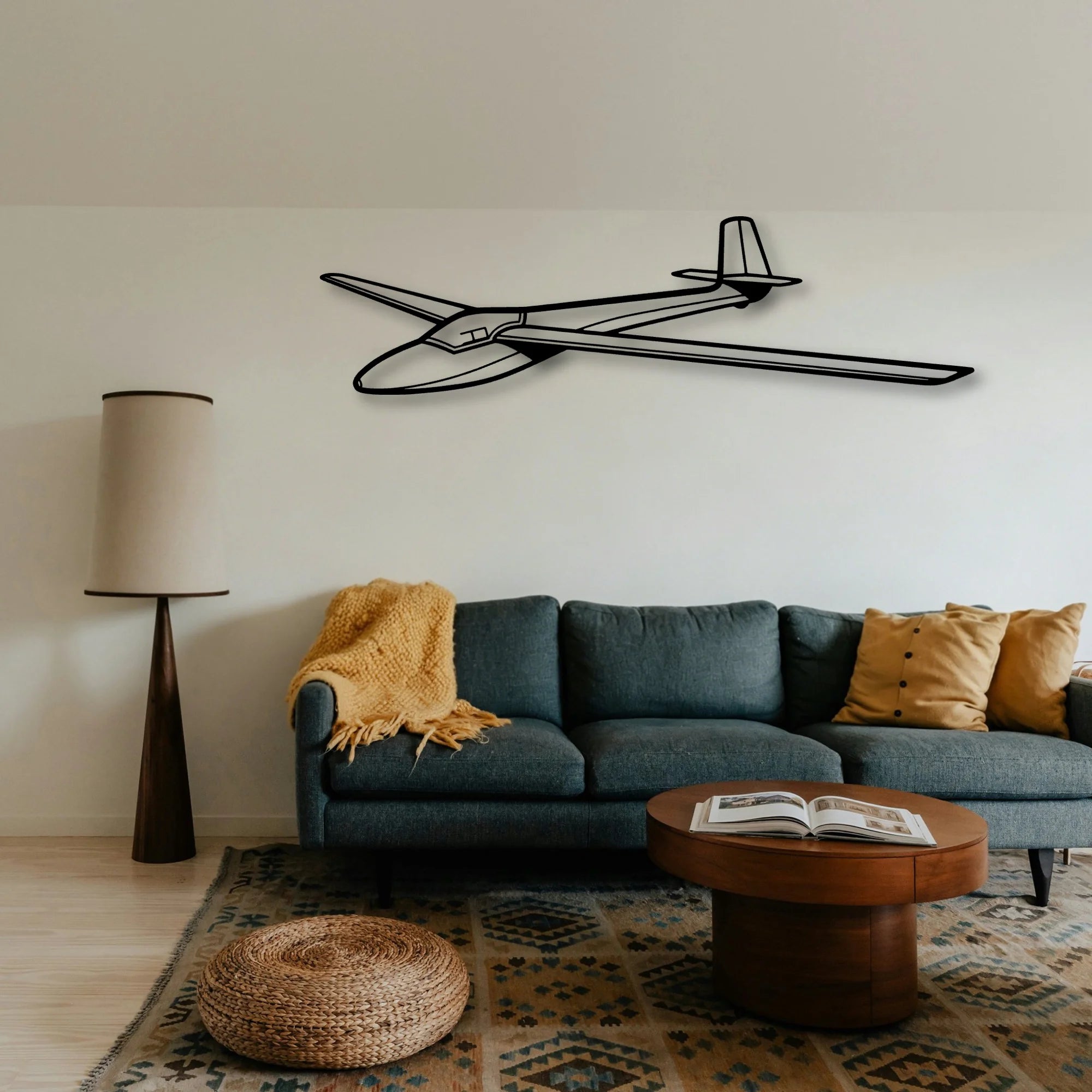 421C 2 Classic Aircraft Silhouette Metal Wall Art - Tinvibe