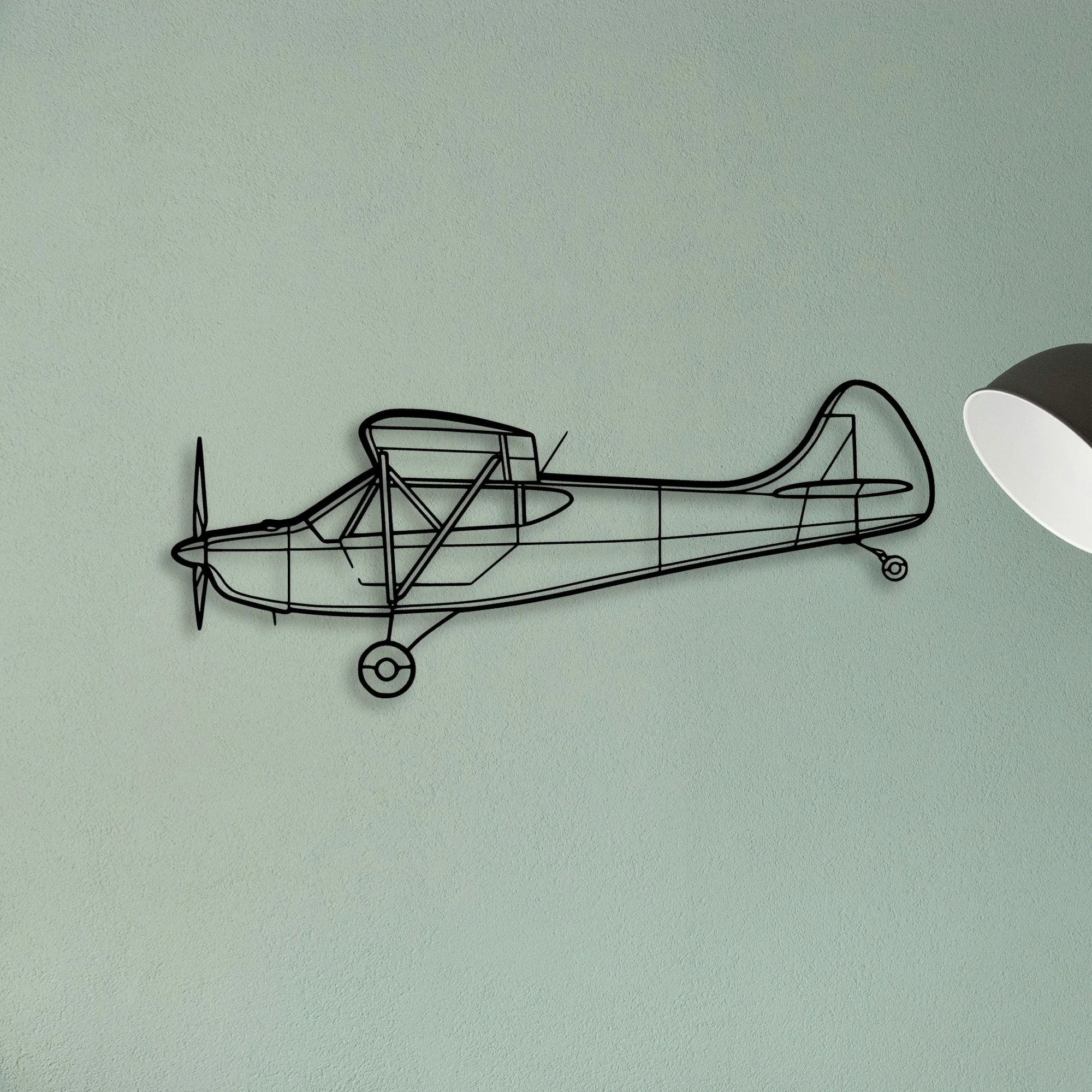 421C 3 Classic Aircraft Silhouette Metal Wall Art - Tinvibe