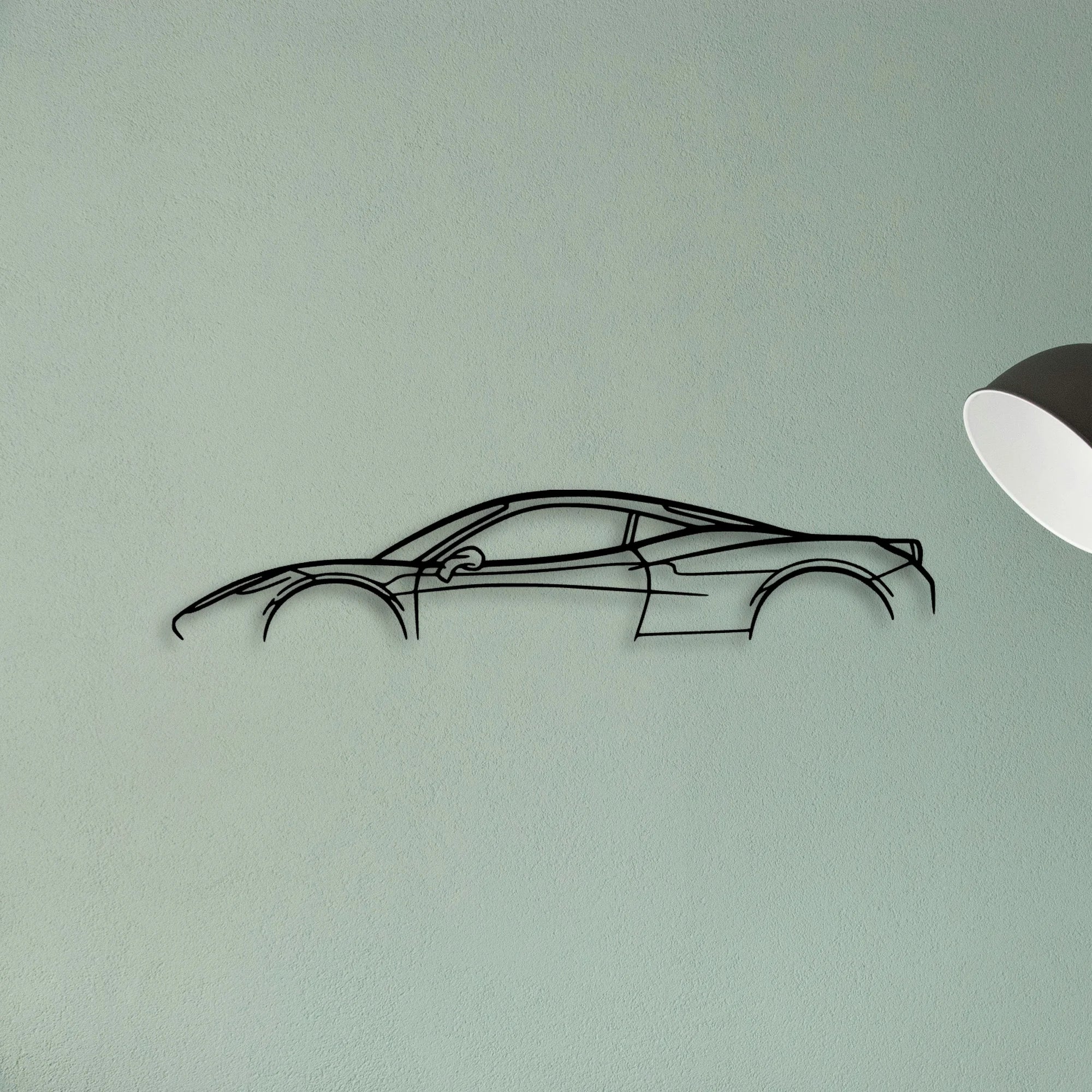 458 Italia Classic Silhouette Metal Wall Art - Tinvibe