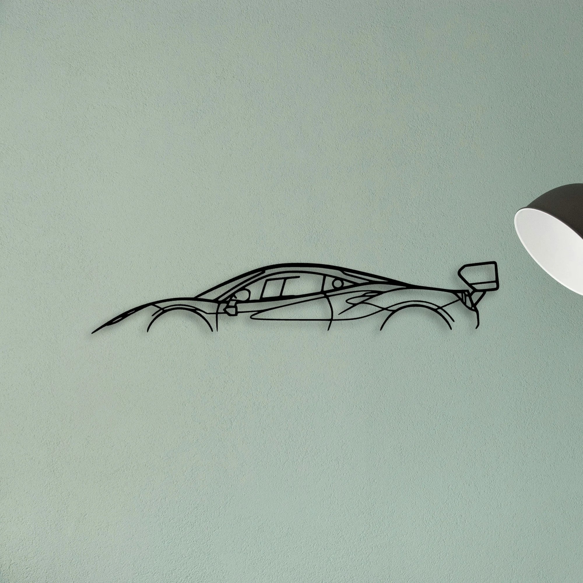 488 Challenge EVO 2021 Classic Silhouette Metal Wall Art - Tinvibe