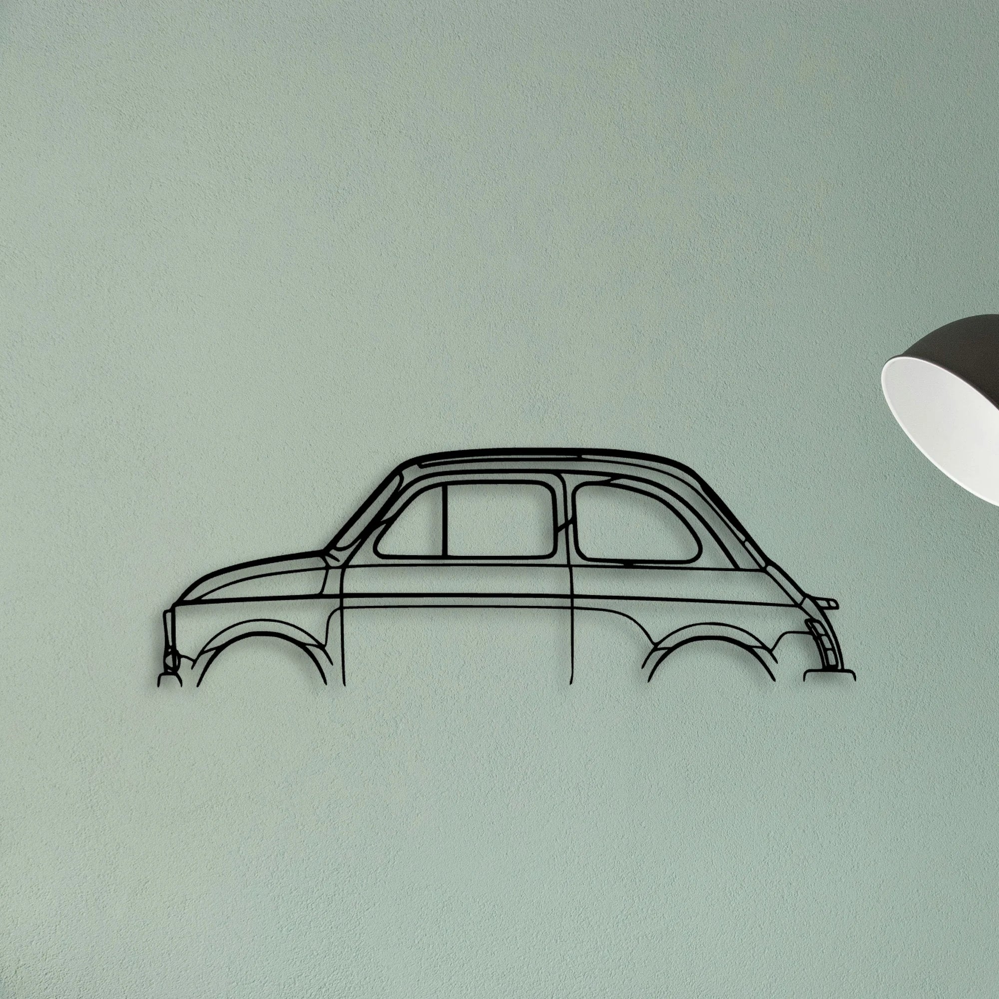 500 1971 Classic Silhouette Metal Wall Art - Tinvibe