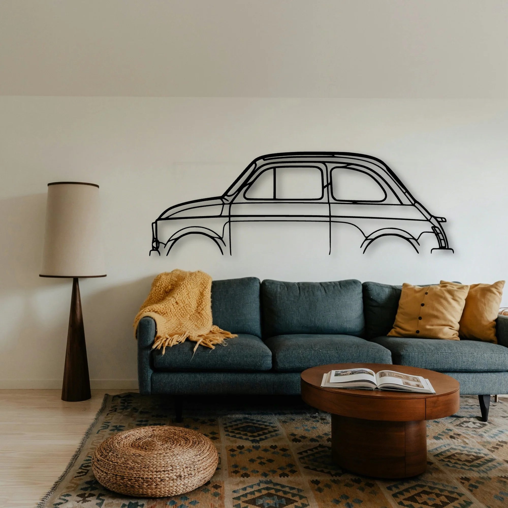 500 1971 Classic Silhouette Metal Wall Art - Tinvibe