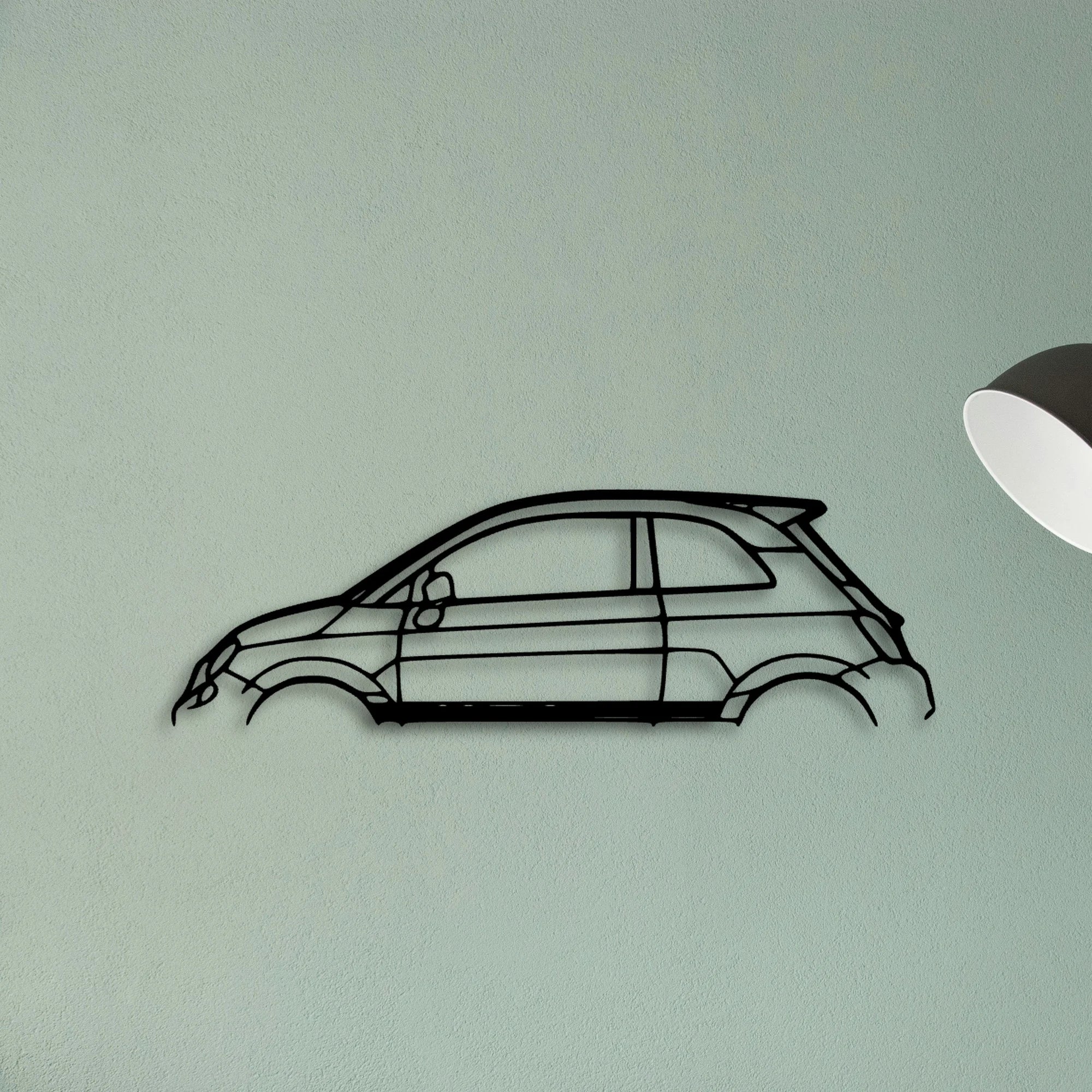 500 Abarth Classic Silhouette Metal Wall Art - Tinvibe