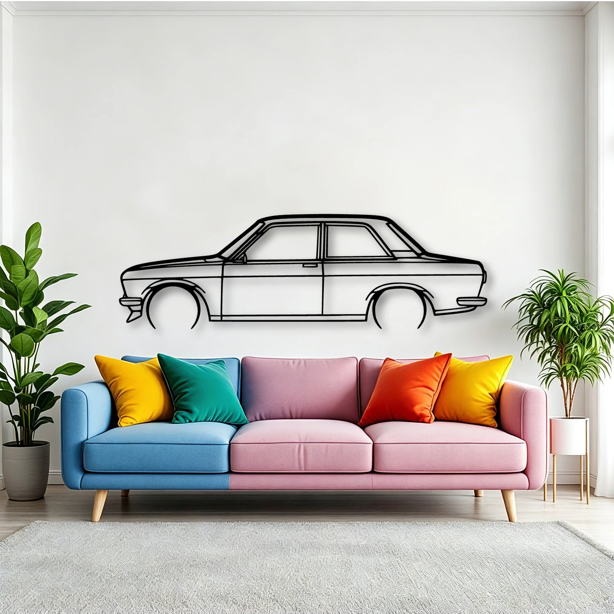 510 1972 Classic Silhouette Metal Wall Art - Tinvibe