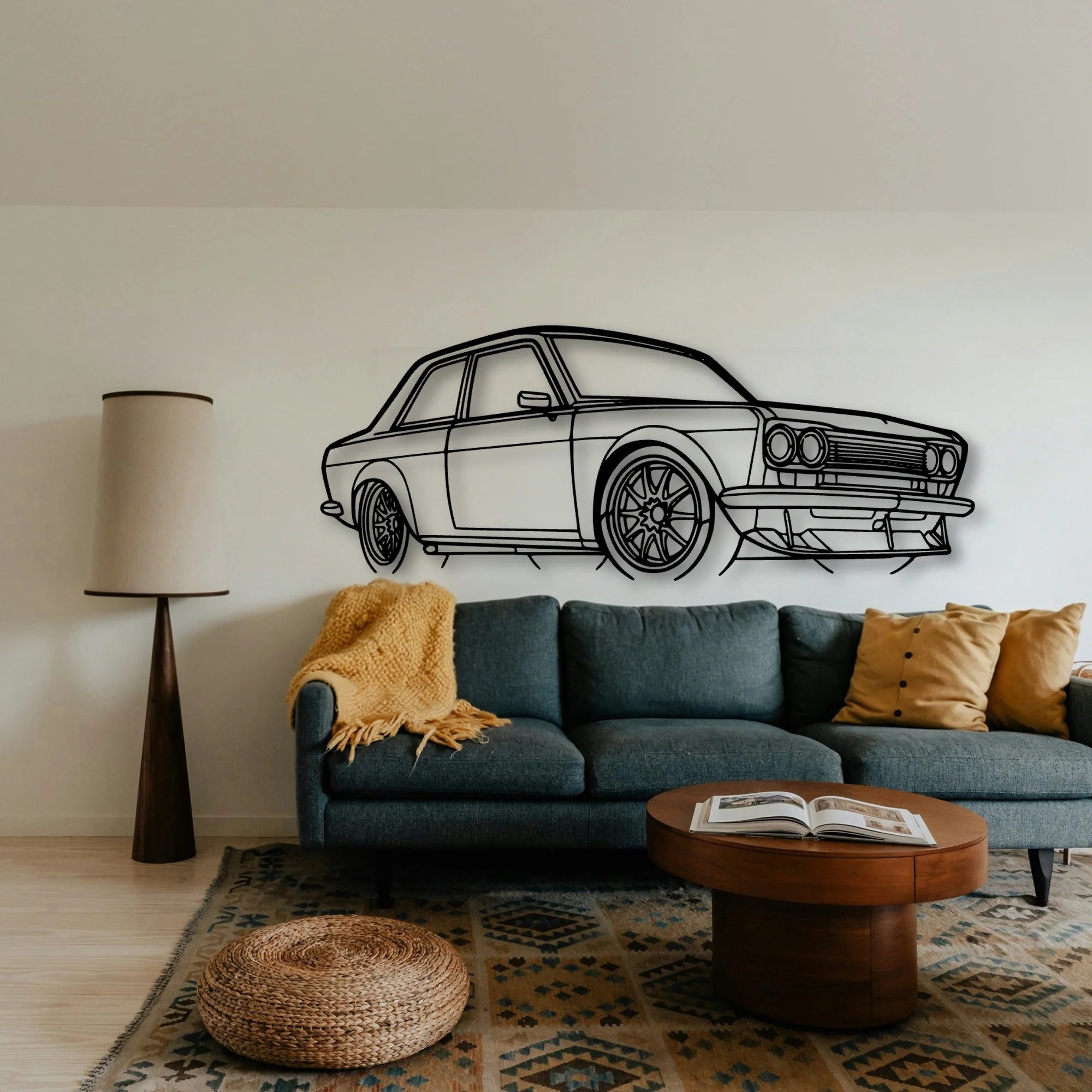 510 1973 Angle Classic Silhouette Metal Wall Art - Tinvibe